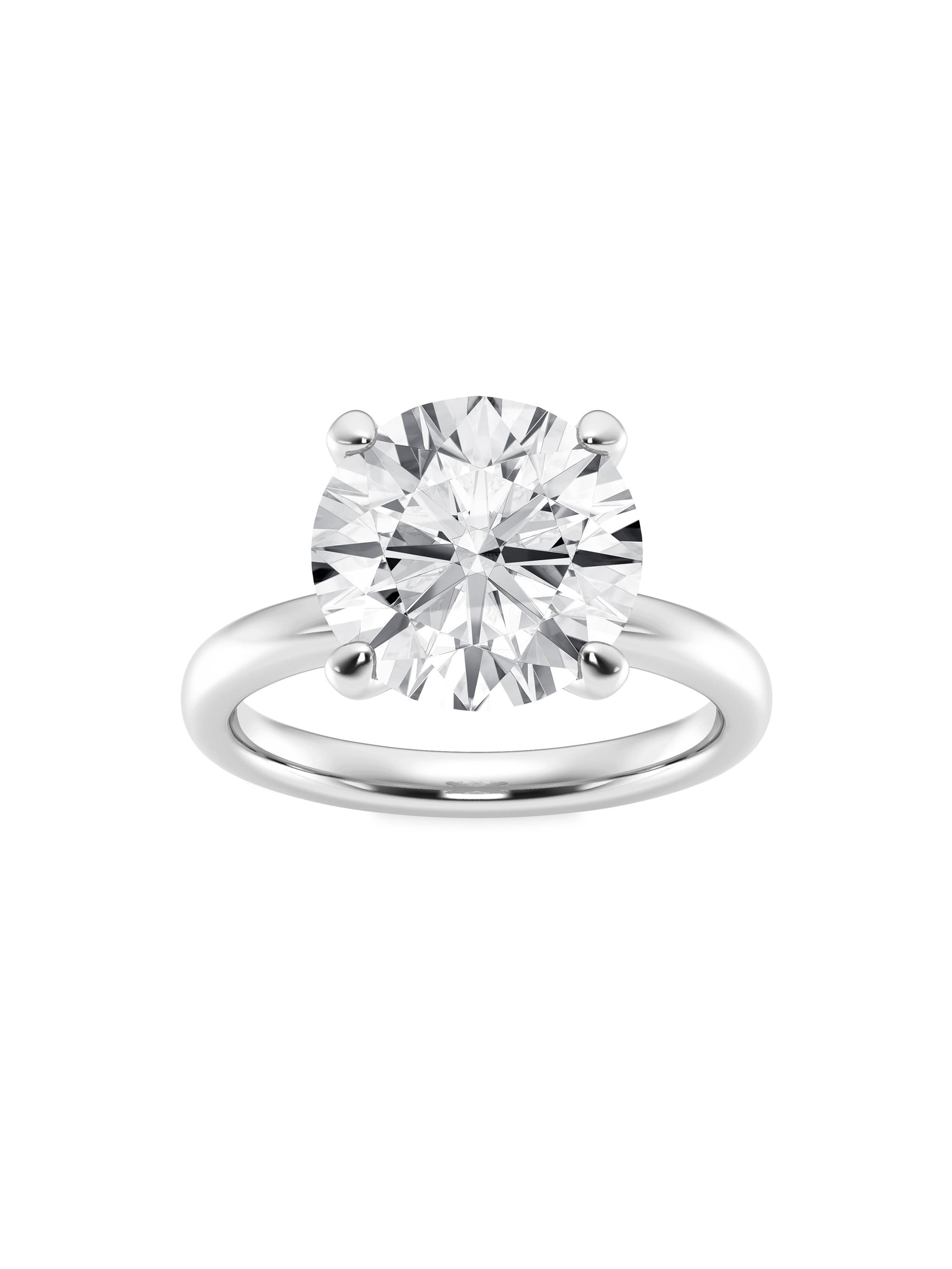 Saks Fifth Avenue Collection Women's Platinum & Round Lab-Grown Diamond Solitaire Ring/1.00-5.00 TCW - 5 Tcw