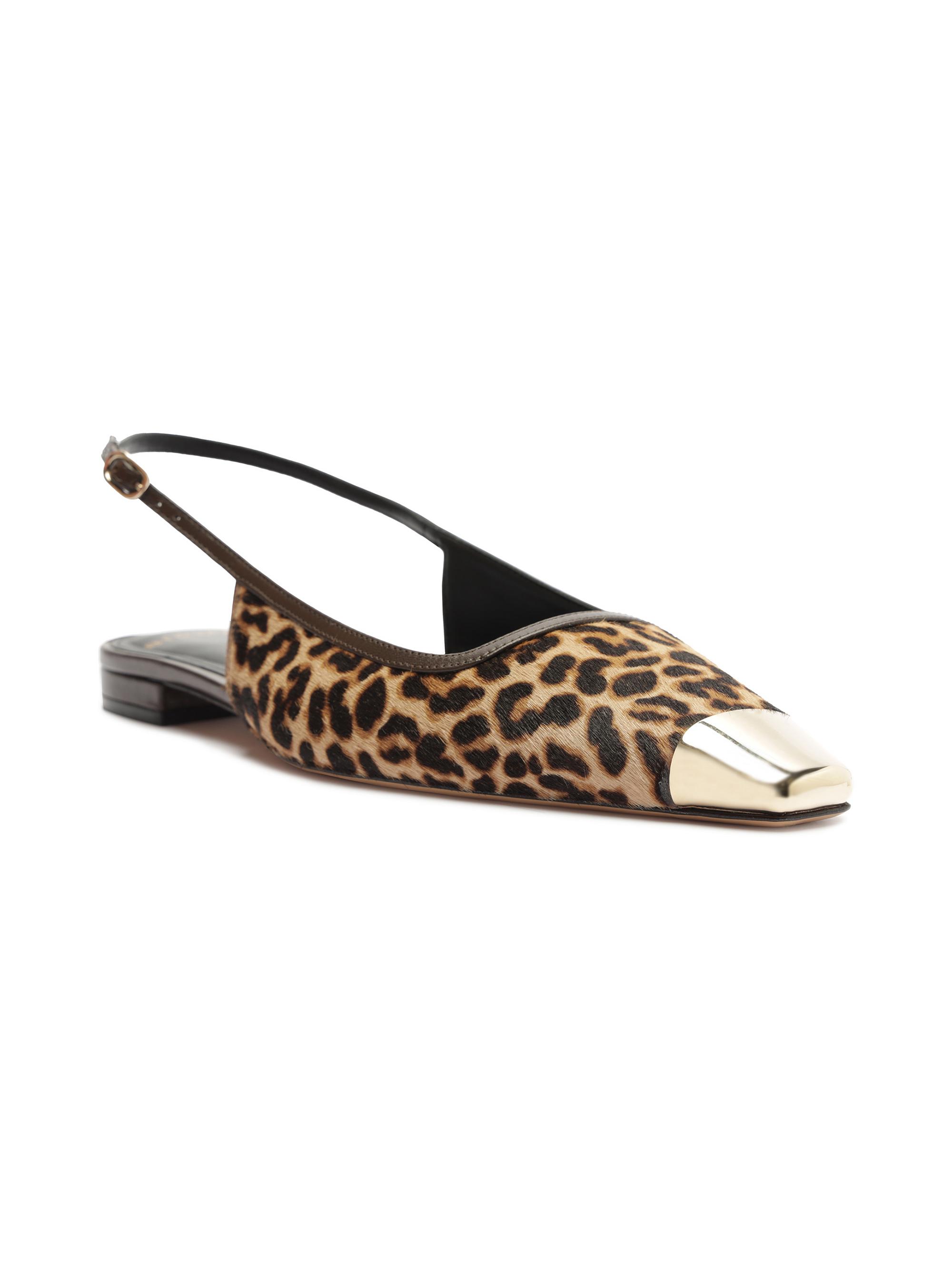 Alexandre Birman Women's Olivia Metallic Slingback Flats - Light Beige