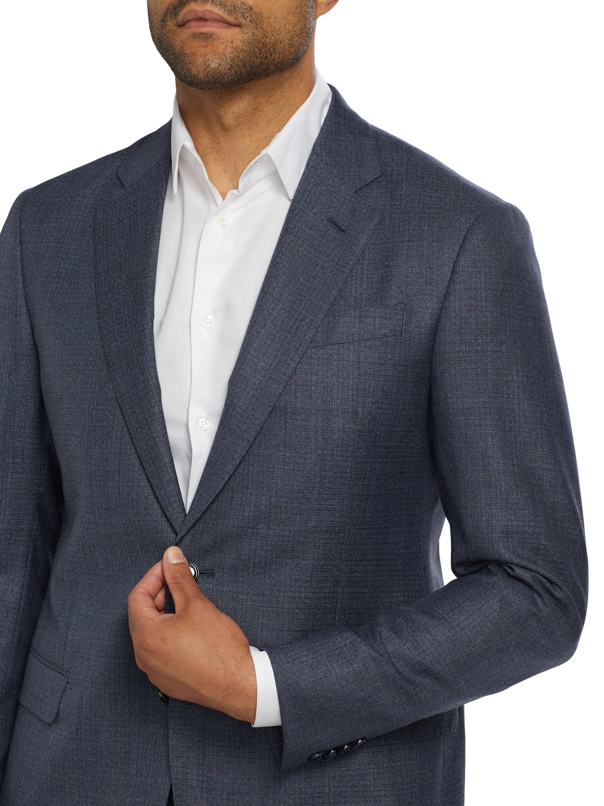 Giorgio Armani Micro Box Wool Suit | Saks Fifth Avenue