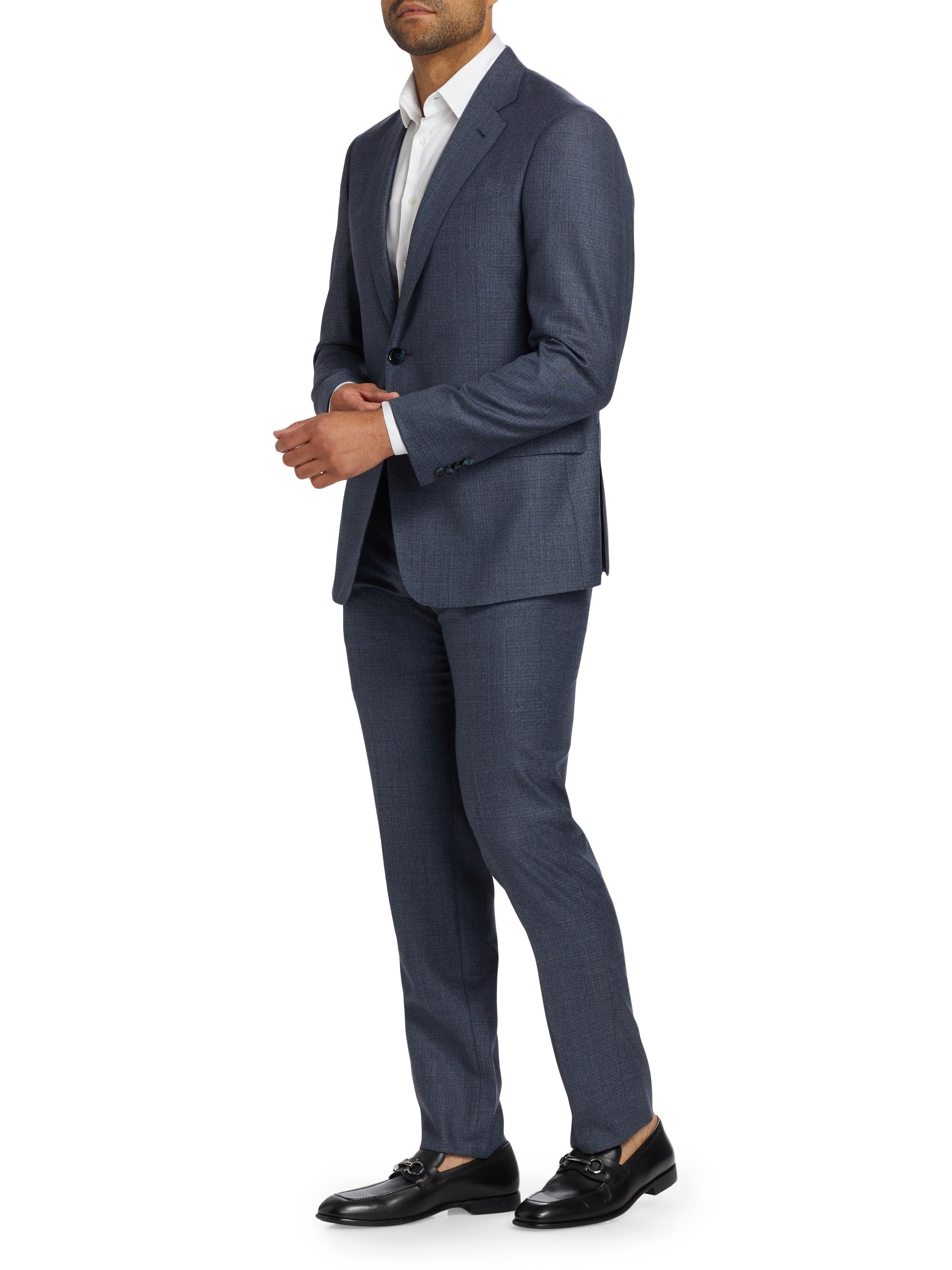Giorgio Armani Micro Box Wool Suit | Saks Fifth Avenue