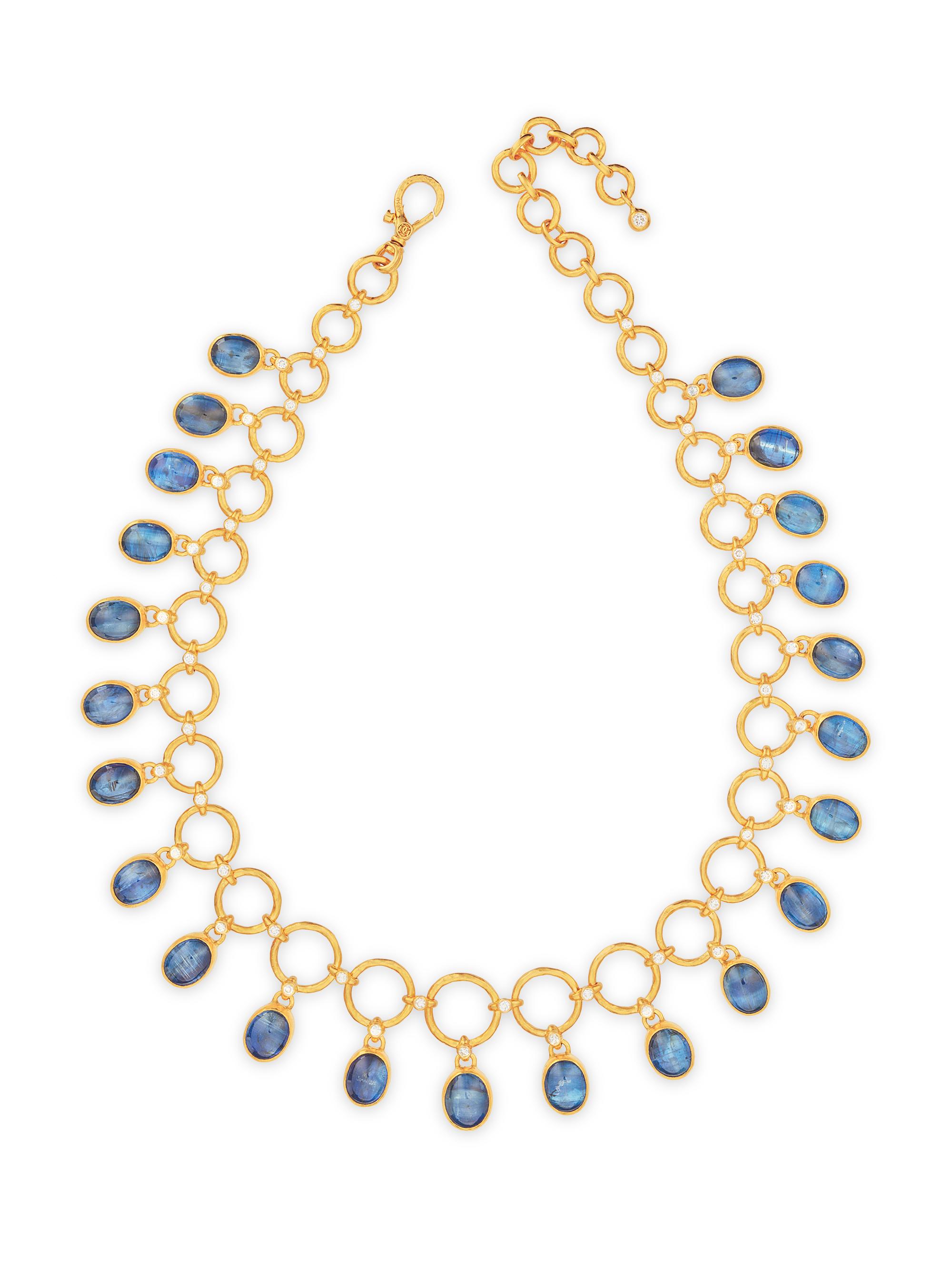 Gurhan Women's Rune 22K & 24K Yellow Gold, Kyanite & 2.70 TCW Diamond Short Necklace - Yellow Gold