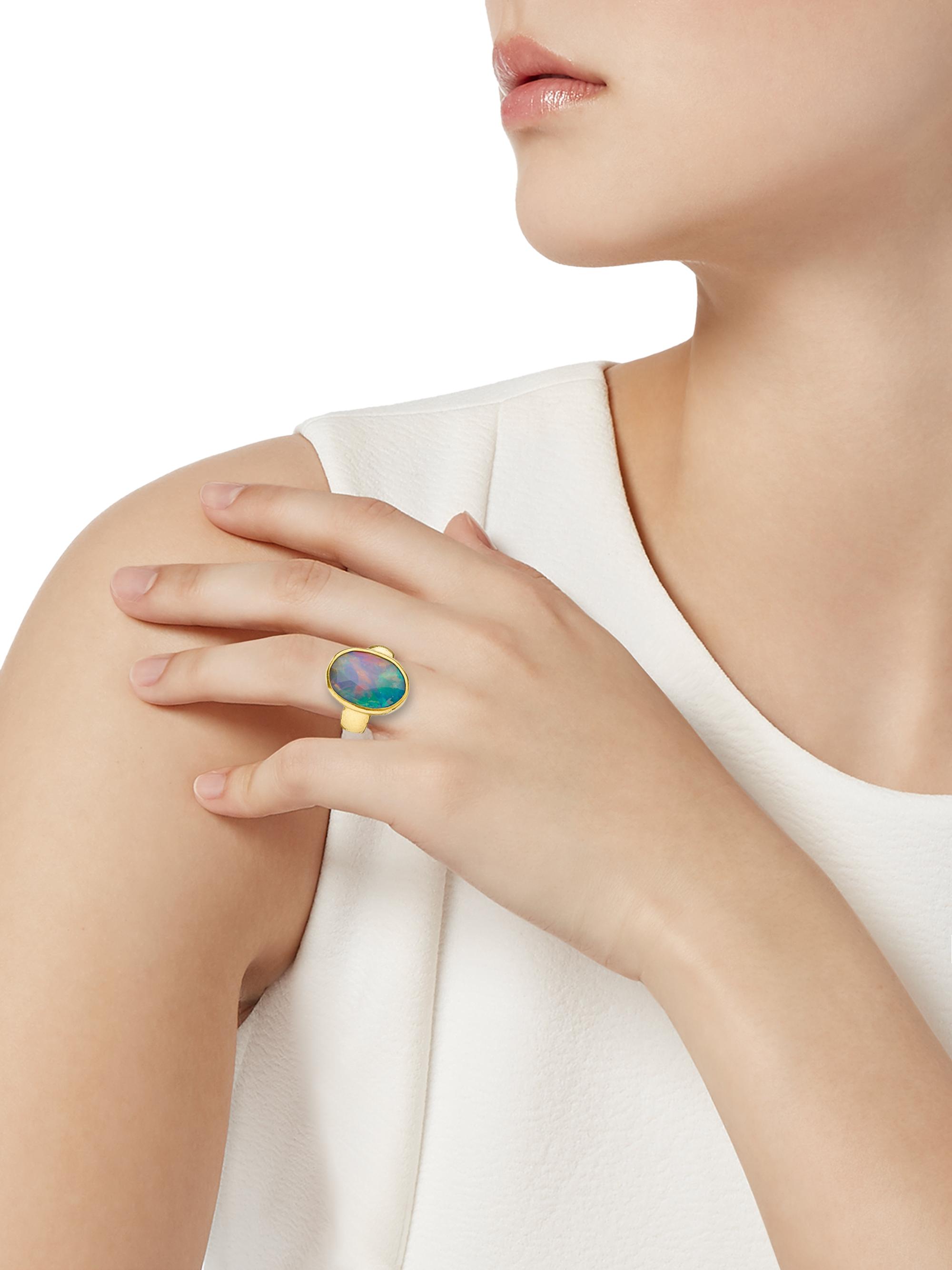 Gurhan Elements 24K Yellow Gold & Opal Ring Saks Fifth