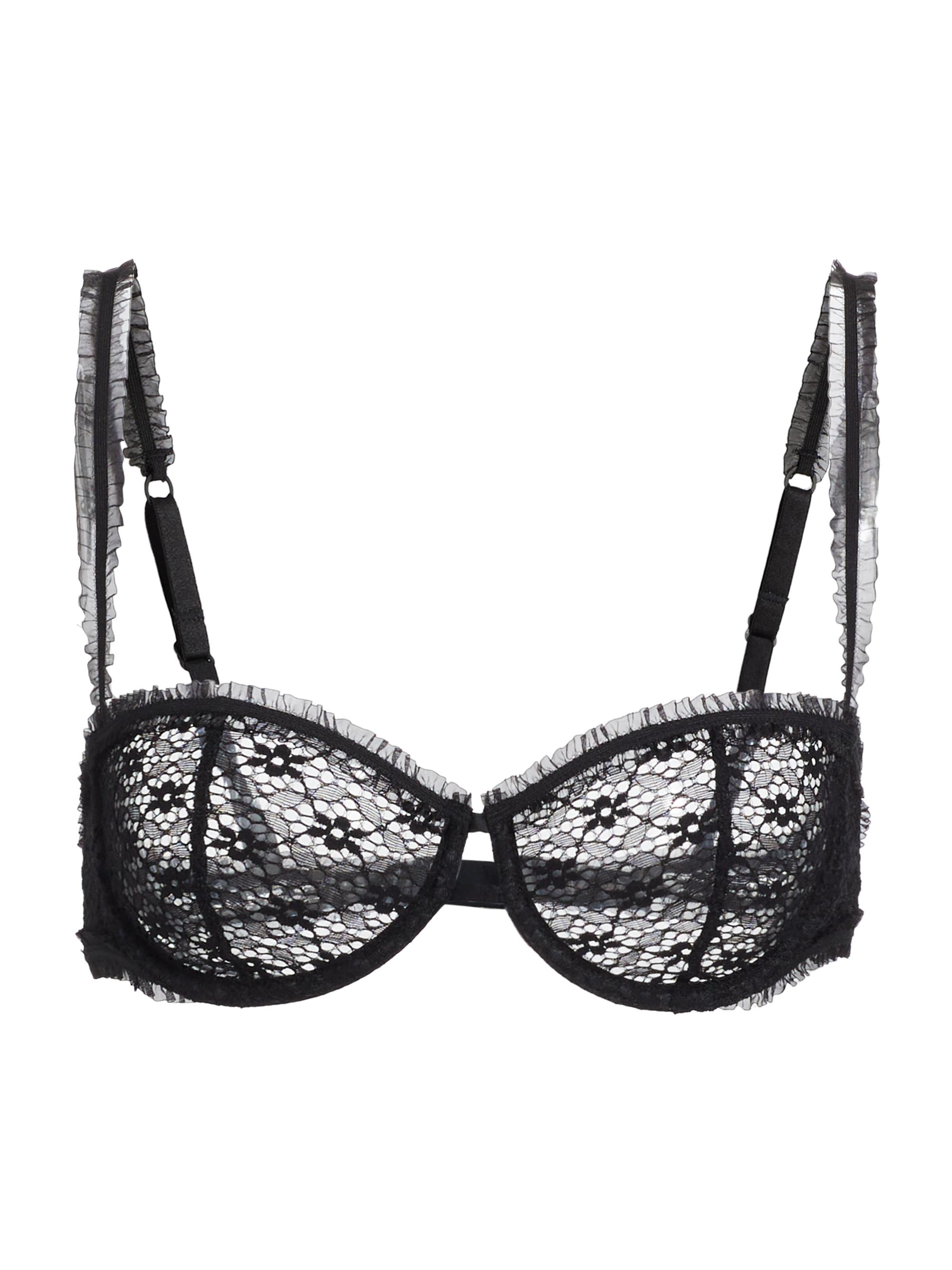 Kiki de Montparnasse Women's Chante Lace Balconette Bra - Black
