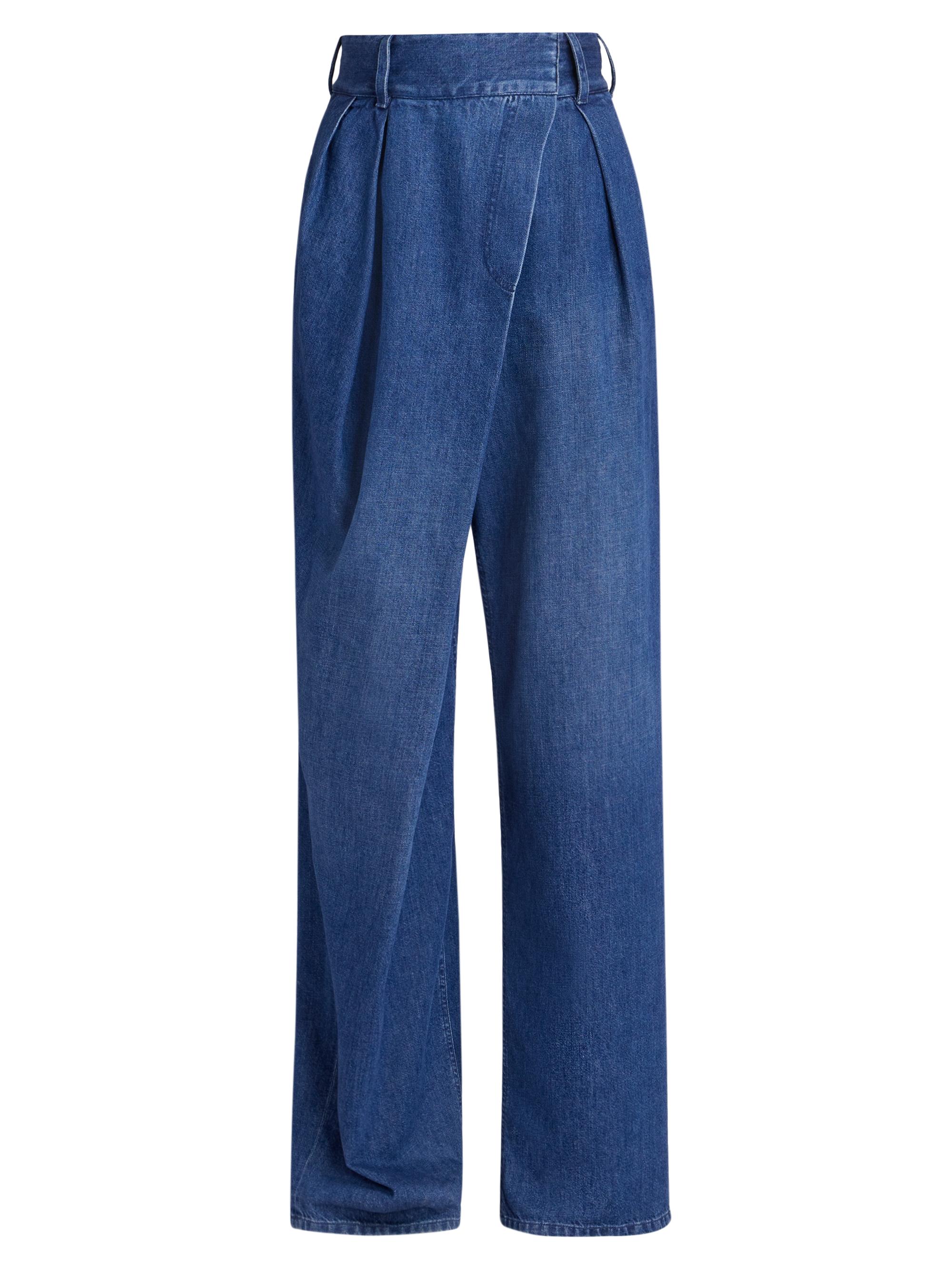 LOEWE Women's Wrap Oversized Jeans - Washed Denim