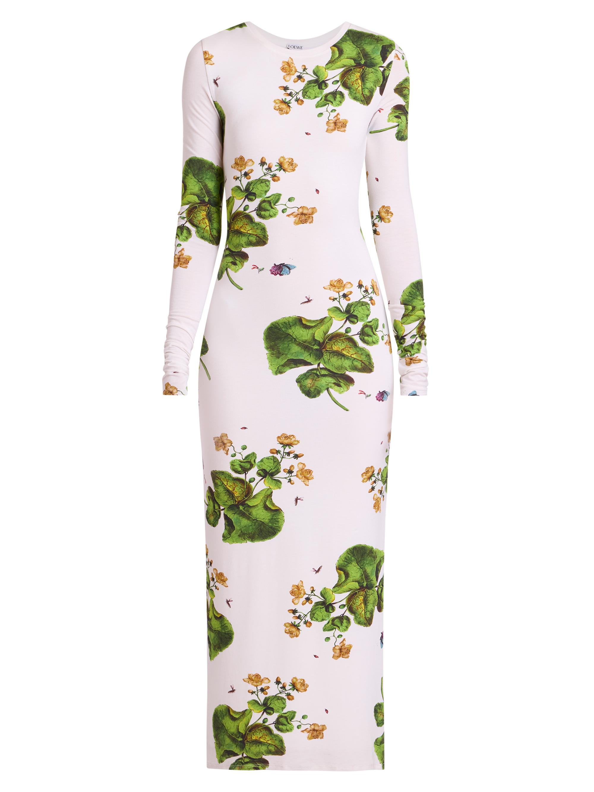 LOEWE Women's Floral Tube Maxi Dress - White Multi Color