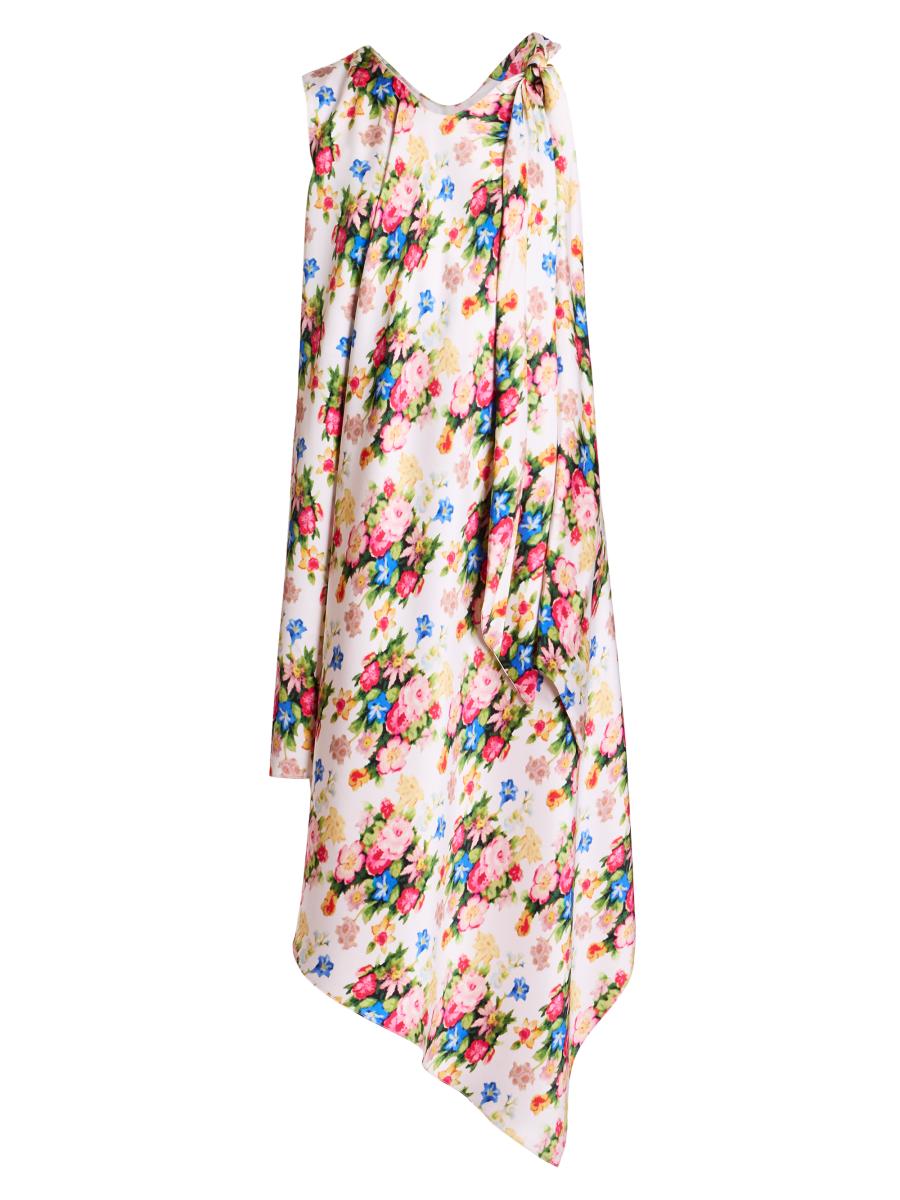 ワンピース LOEWE Floral dress Loewe Floral-Print Short-Sleeve Twisted Mini Dress