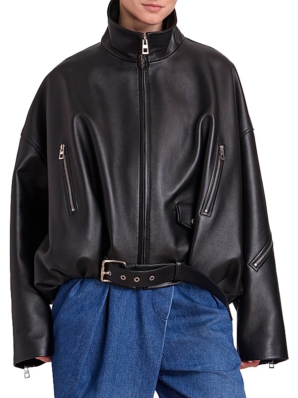 Shop LOEWE Balloon Leather Jacket | Saks Fifth Avenue Shop LOEWE Balloon Leather Jacket | Saks Fifth Avenue