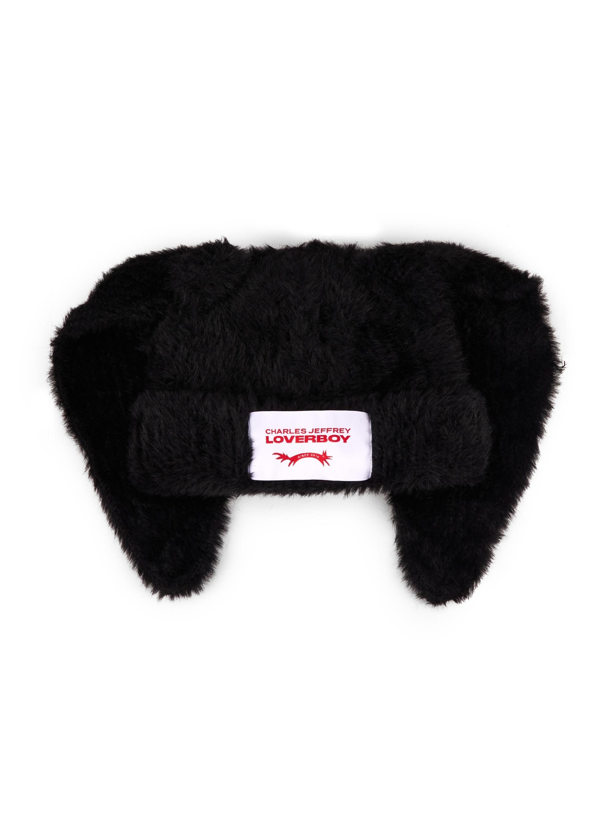 Charles Jeffrey Loverboy Men's Fluffy Chunky Rabbit Beanie - Black