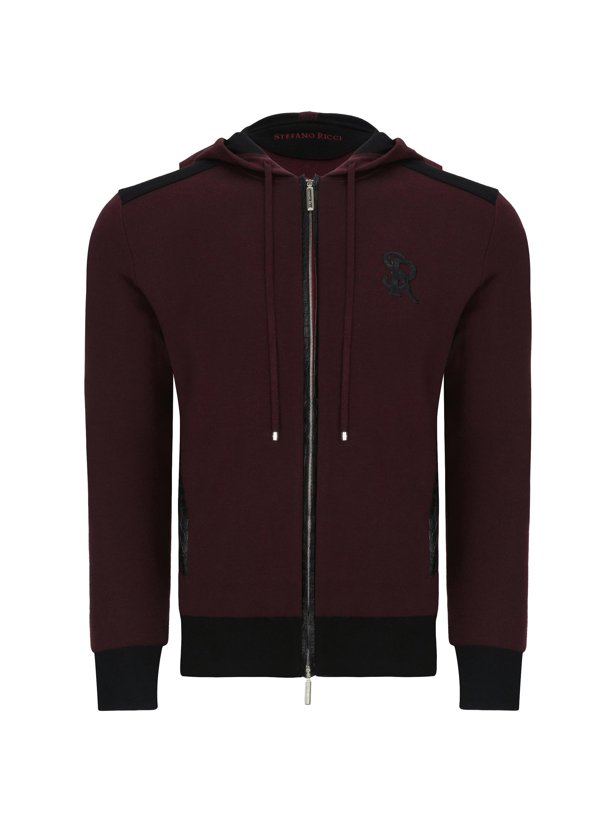Stefano Ricci Men's Blouson Sweater - Bordeaux