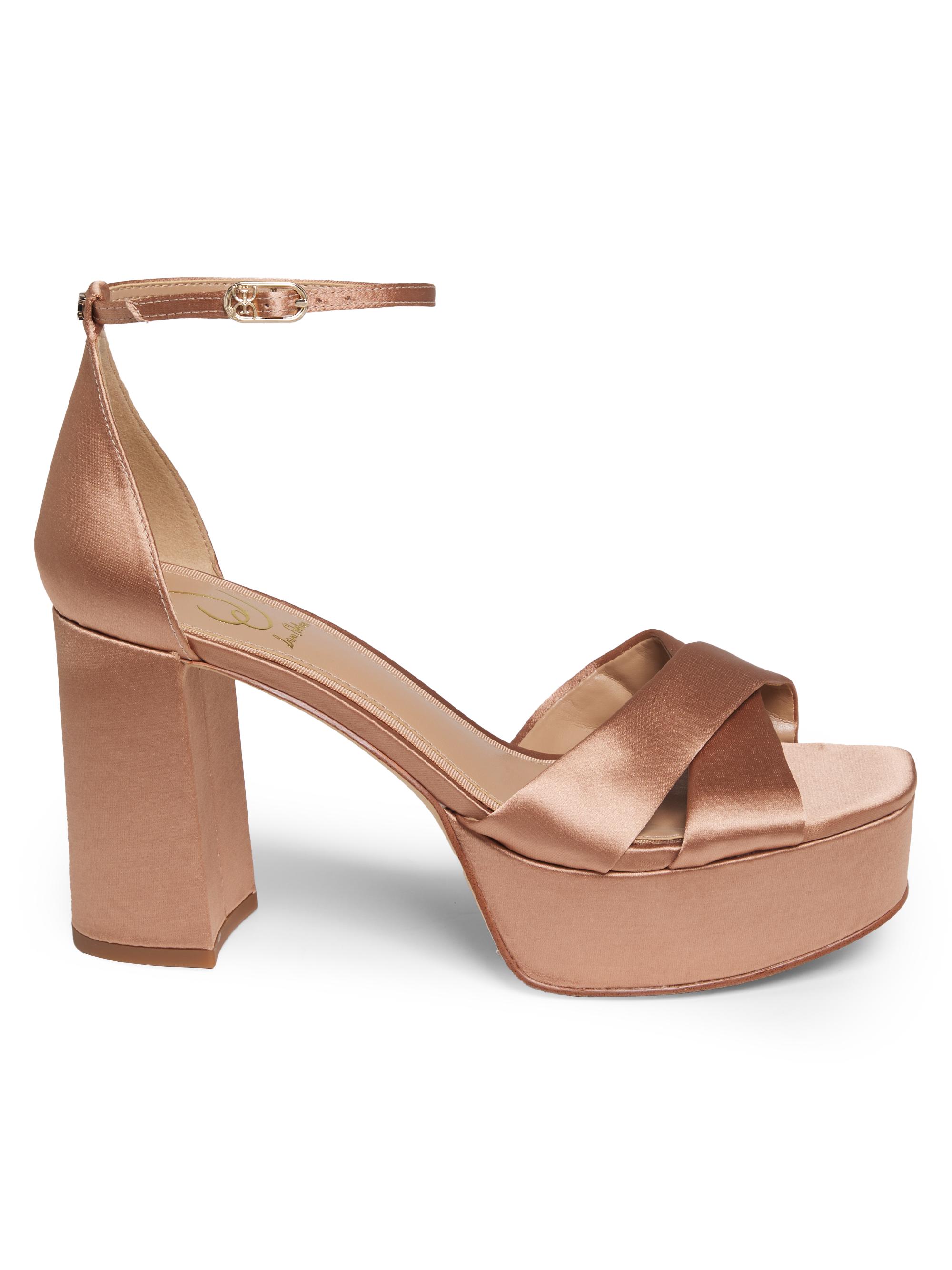 Sam Edelman Women's Jullian 95MM Satin Platform Sandals - Sand Satin