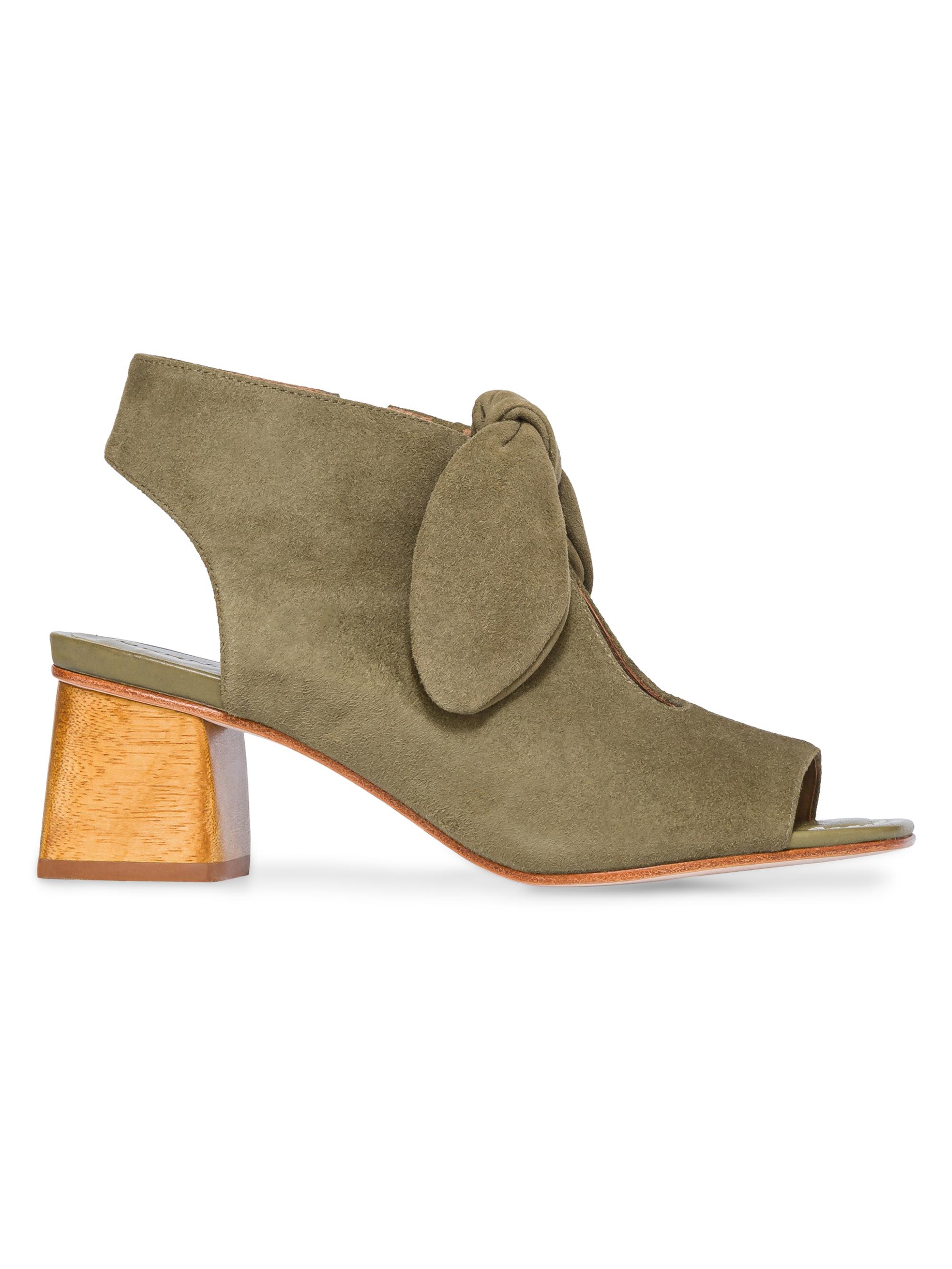 Bernardo Women's Lizzie Suede Sandal Booties - Khaki