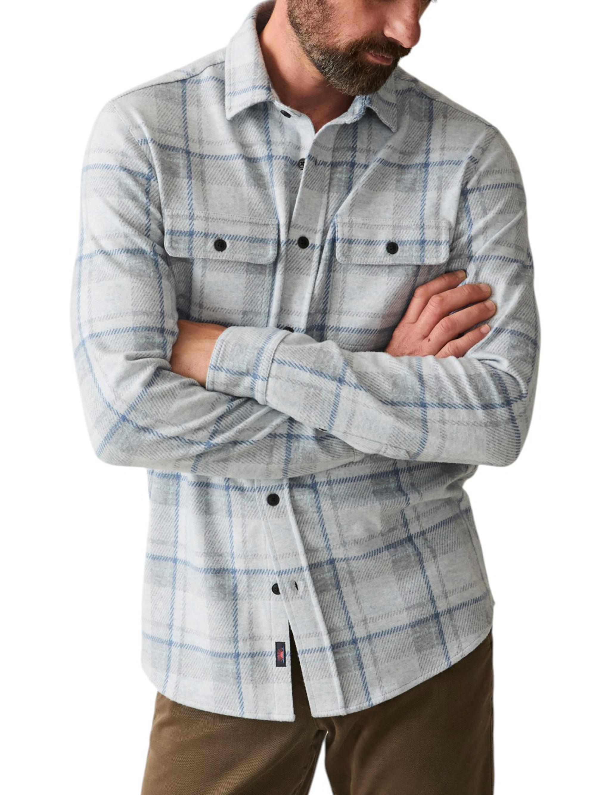 Faherty Brand Men's Legend Sweater Plaid Button-Front Shirt - Maine Sky Plaid