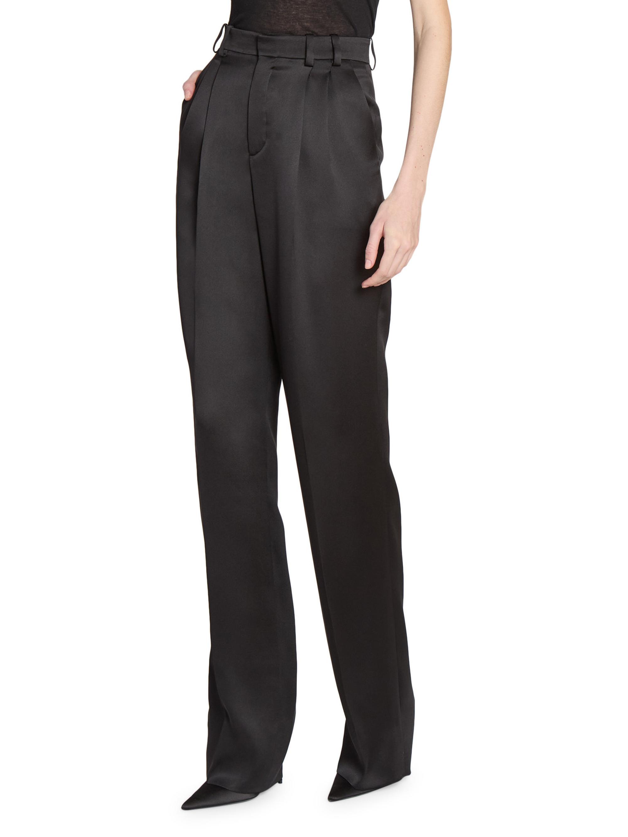 Saint Laurent Pants in Silk Satin | Saks Fifth Avenue