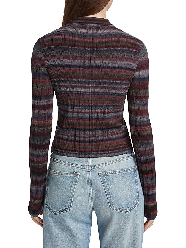 Shop Re/done Rib-Knit Stripe Polo Cardigan | Saks Fifth Avenue Shop Re/done Rib-Knit Stripe Polo Cardigan | Saks Fifth Avenue