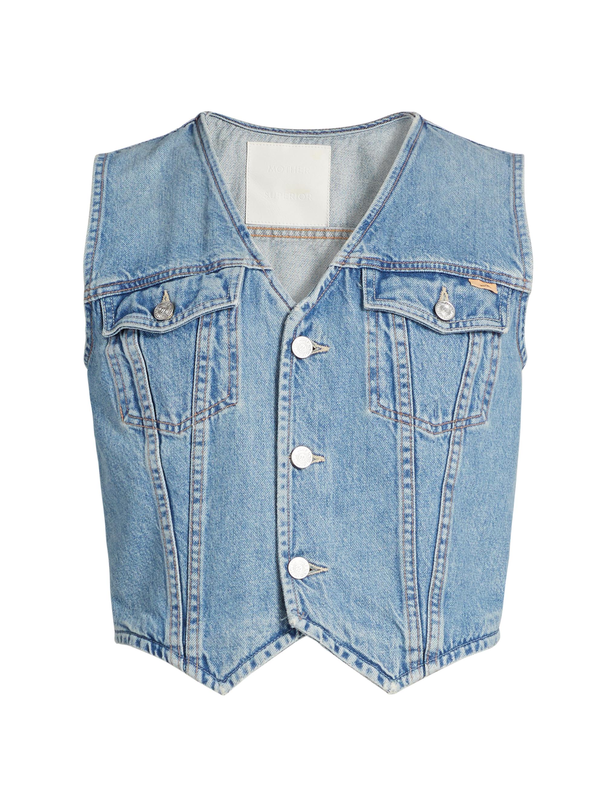 Mother Women's Bruiser Denim Sleeveless Vest - Unholy Roller