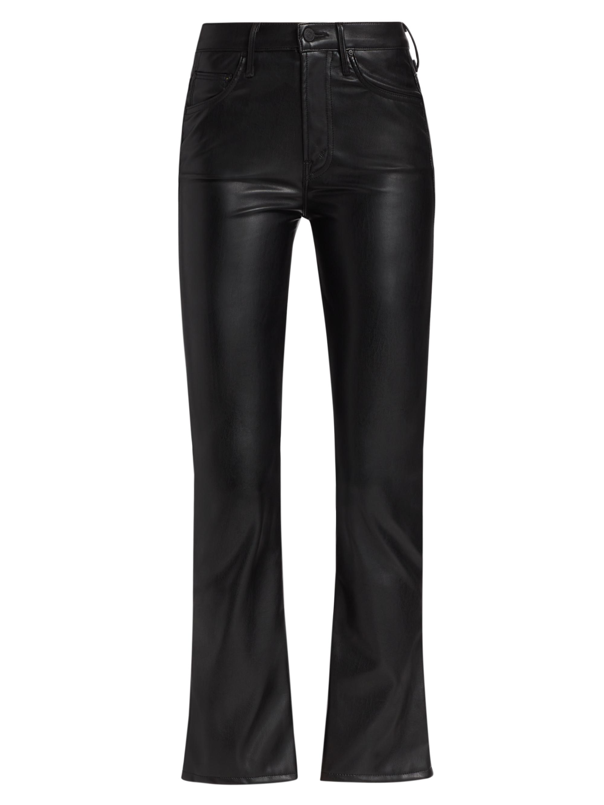 Mother ​The Insider Ankle-Crop Faux Leather Pants | Saks