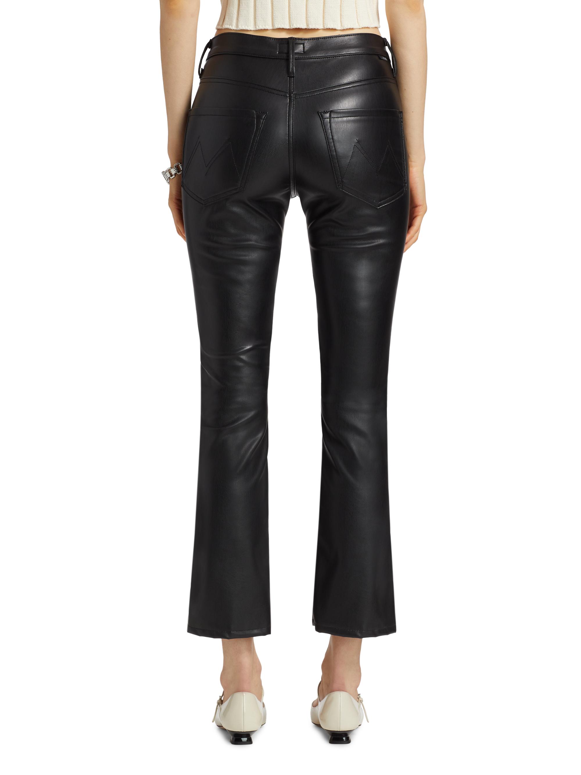 Mother ​The Insider Ankle-Crop Faux Leather Pants | Saks Fifth Avenue