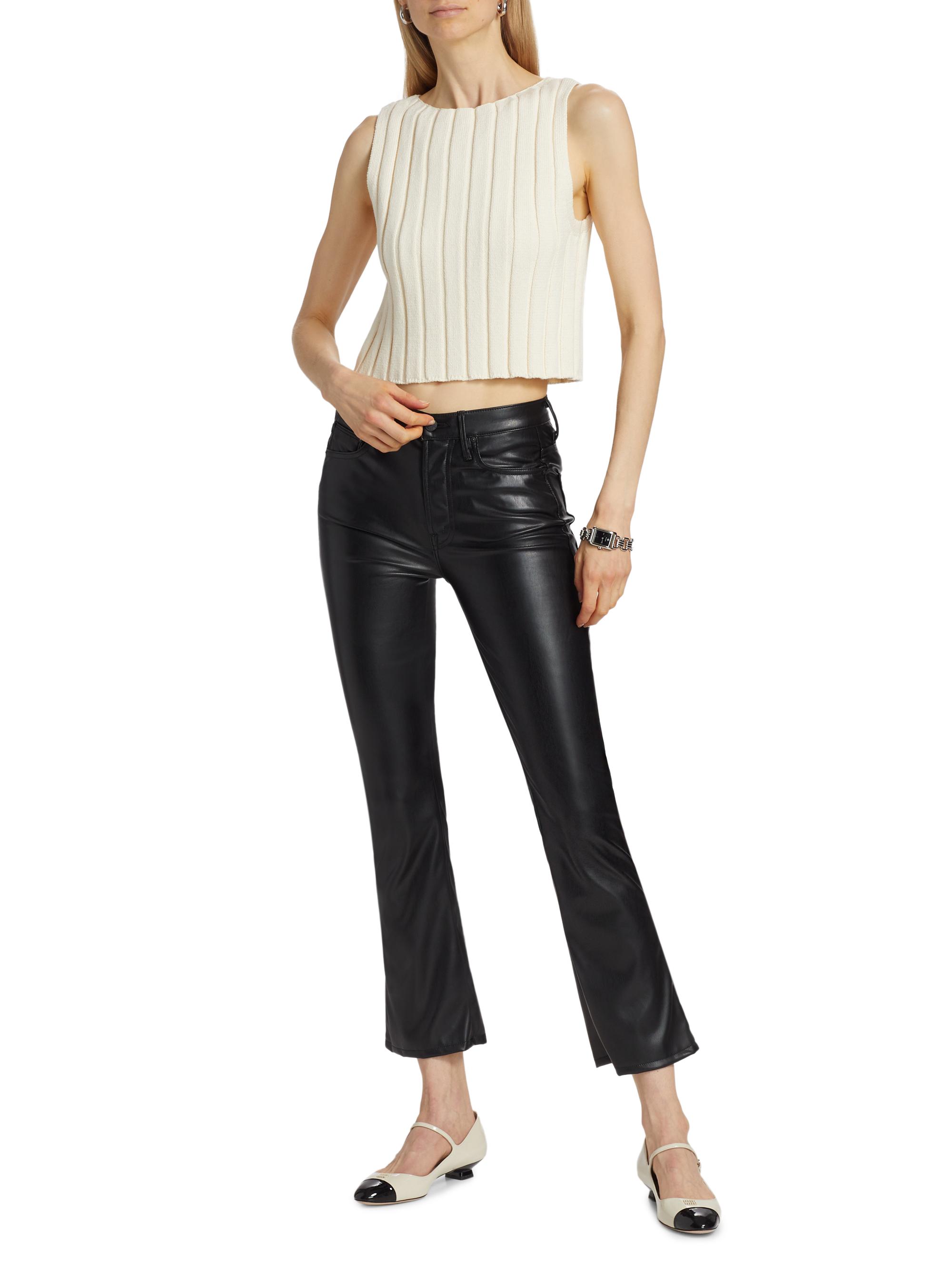 Mother ​The Insider Ankle-Crop Faux Leather Pants | Saks Fifth Avenue