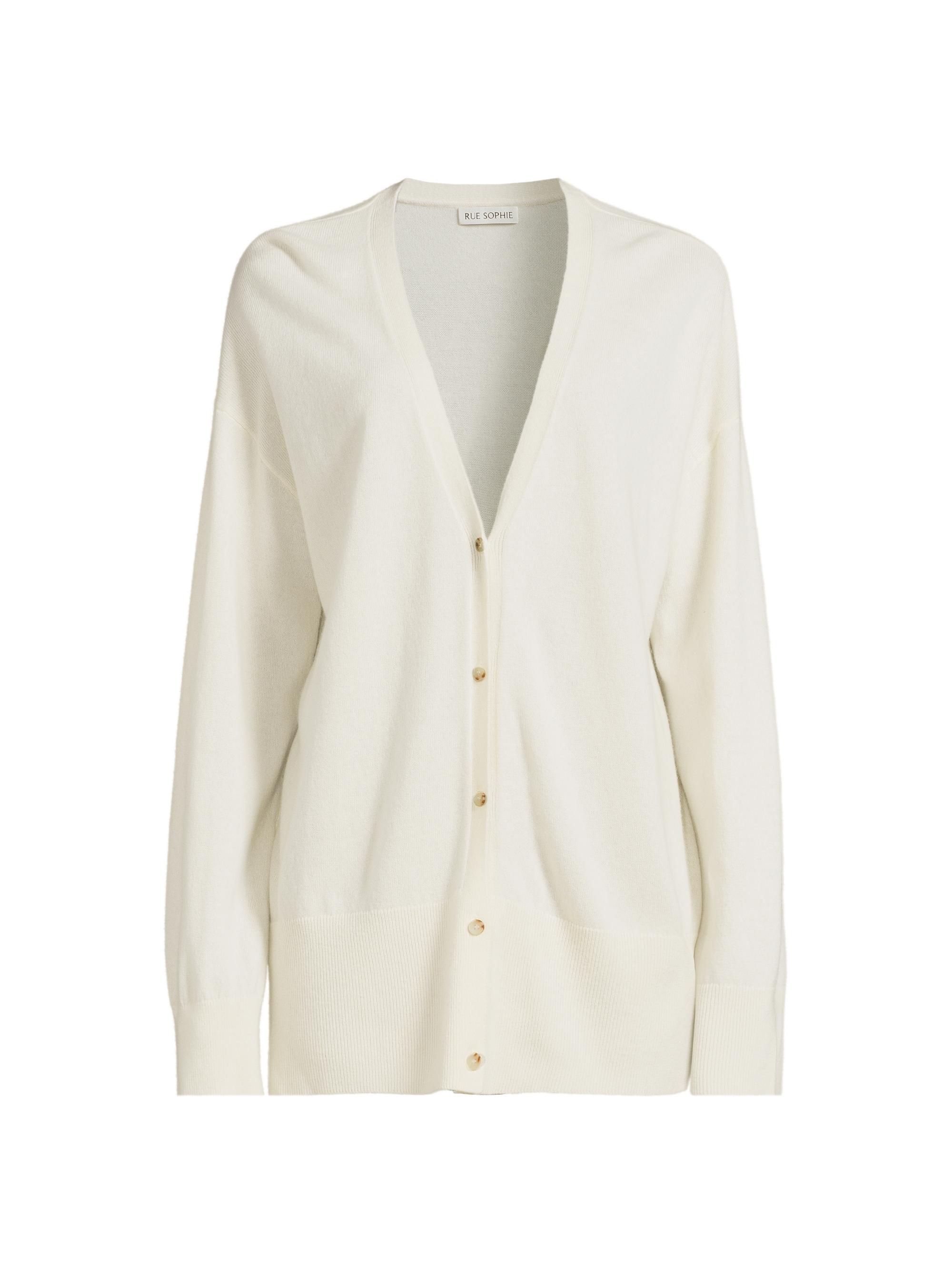 Rue Sophie Women's Versailles Wool-Cashmere Cardigan - Glacier