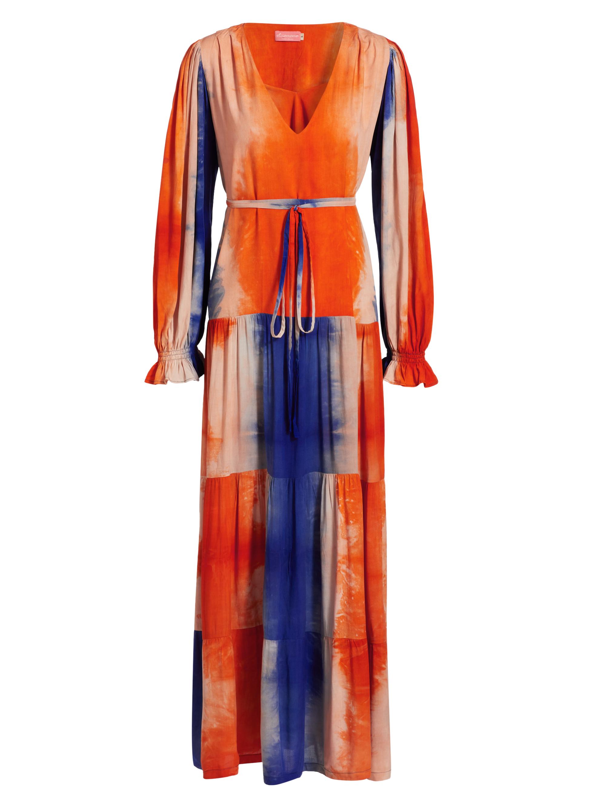 Elisamama Women's Amope Tiered Maxi Dress - Orange