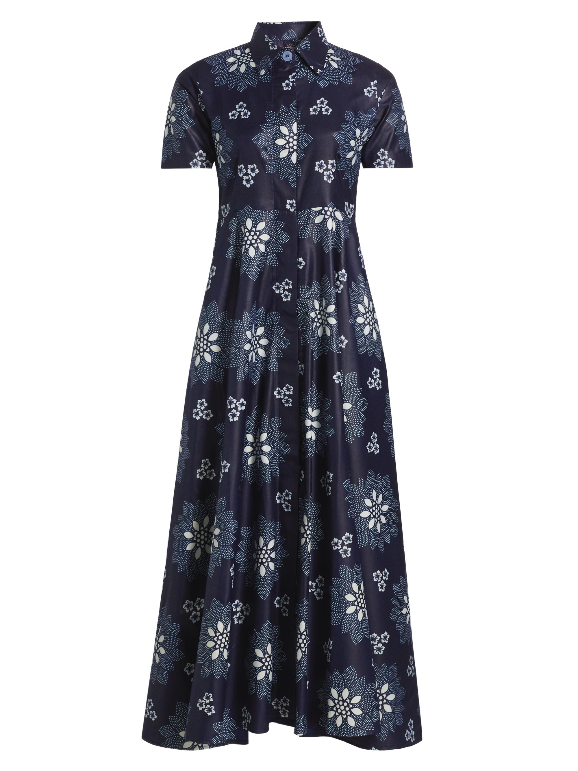 Elisamama Women's Feyi Floral Cotton Maxi Dress - Blue