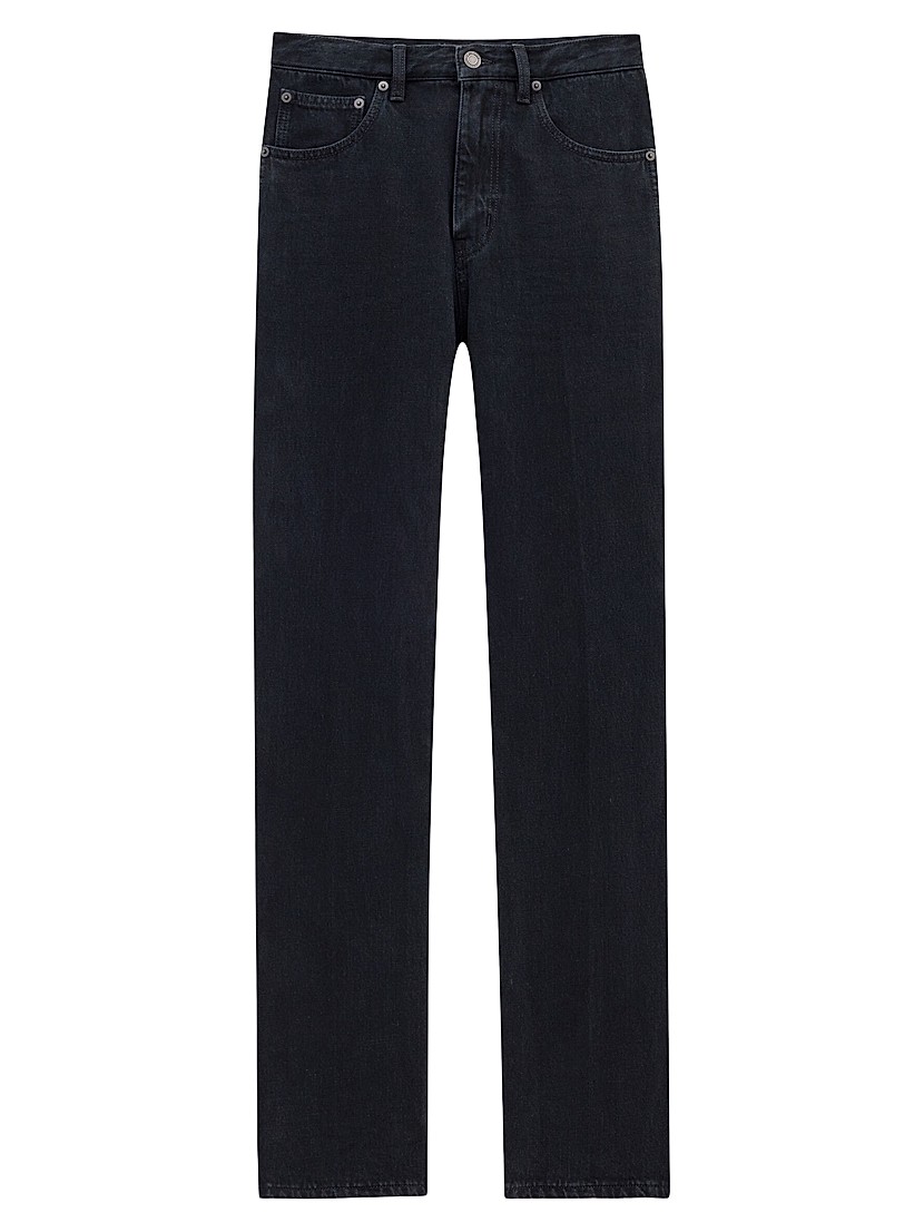 Shop Saint Laurent Straight Jeans in Denim | Saks Fifth Avenue Shop Saint Laurent Straight Jeans in Denim | Saks Fifth Avenue