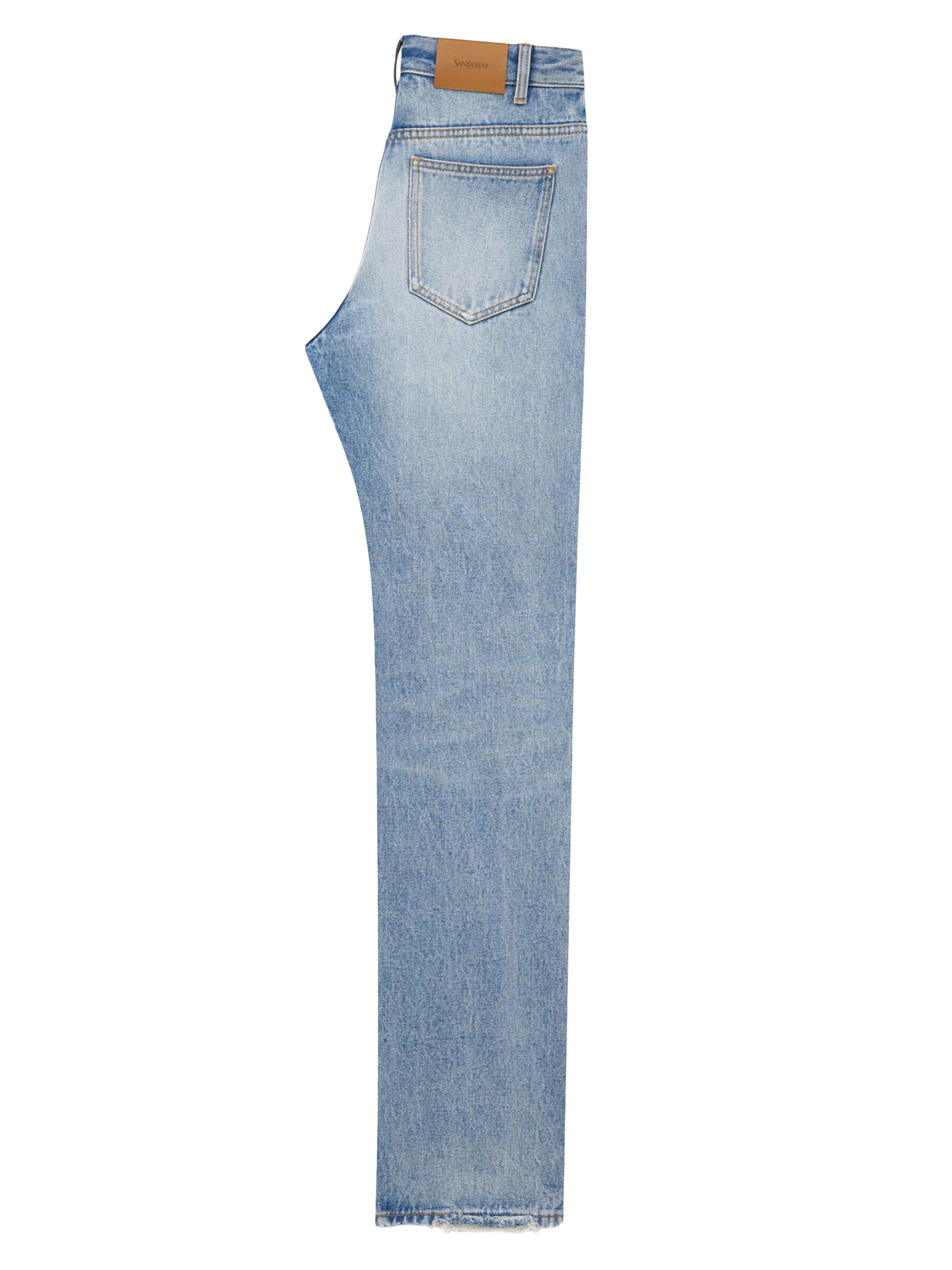 Saint Laurent Low-Rise Jeans in Sicily Denim | Saks Fifth Avenue