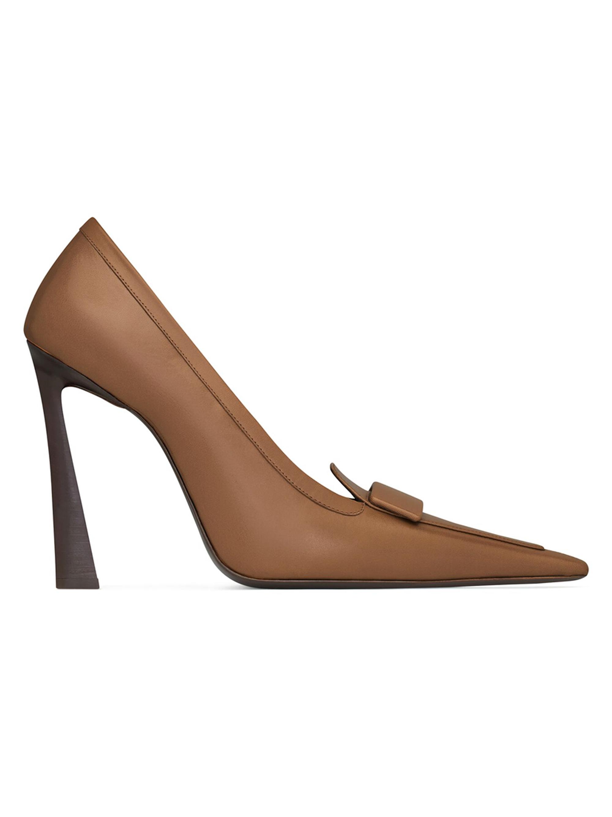 Saint Laurent Women's D'orsay Pumps in Smooth Leather - Macadamia