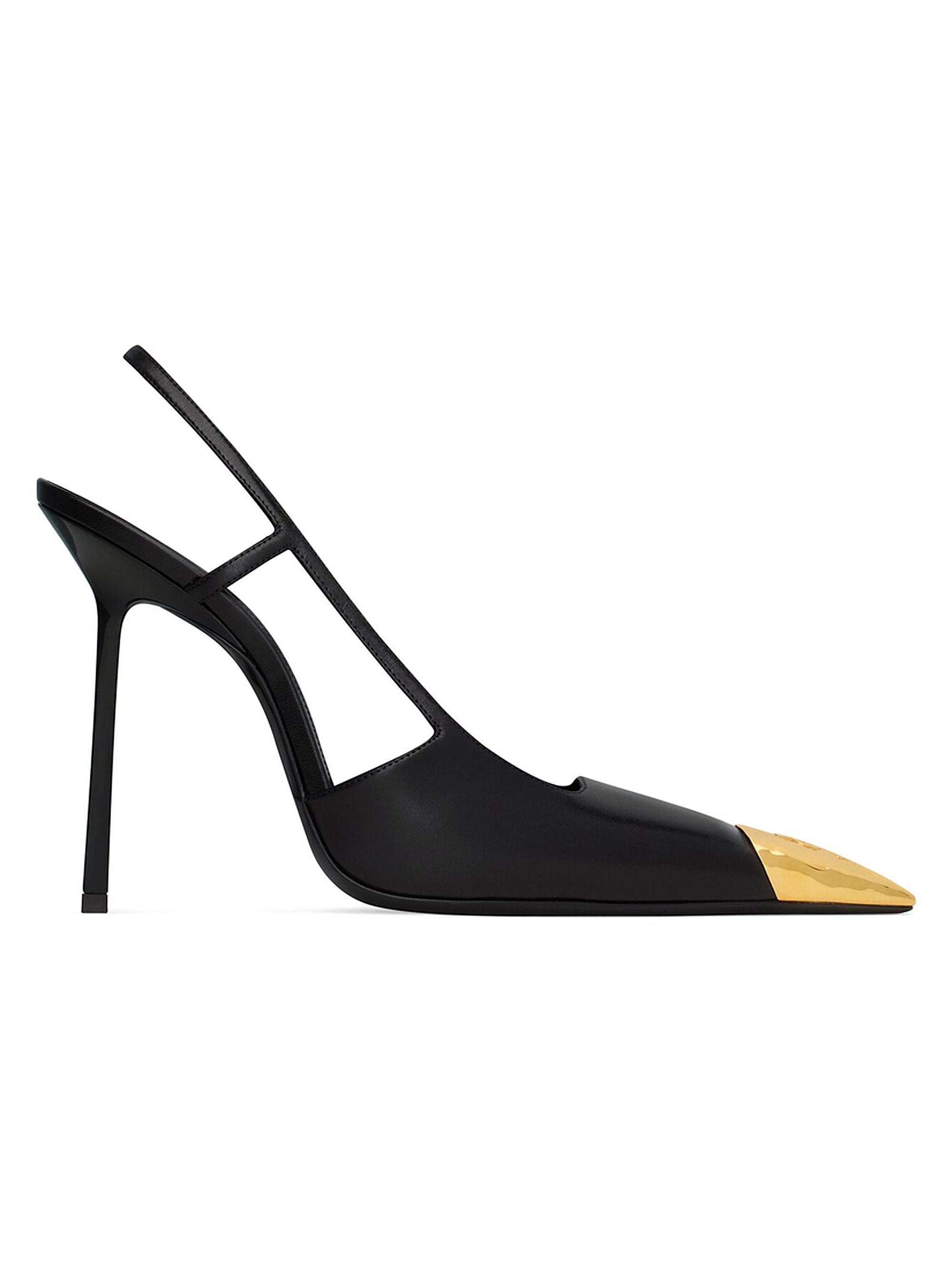 〈cen〉【未使用】SAINT LAURENTパンプス Saint Laurent Jeanne Slingback Pumps in Smooth Leather | Saks