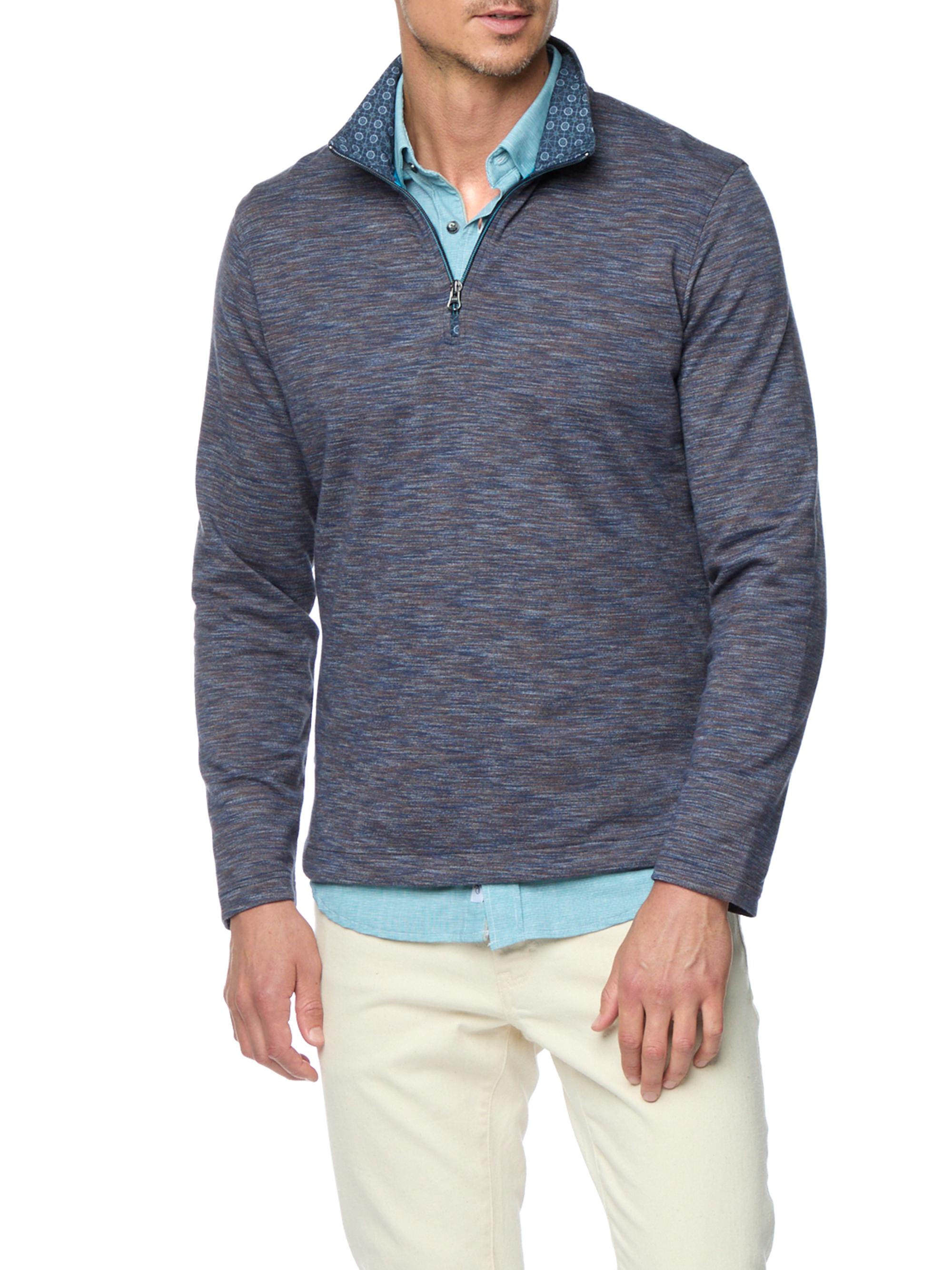 Robert Graham Men's Remo Quarter-Zip Knit Top - Navy