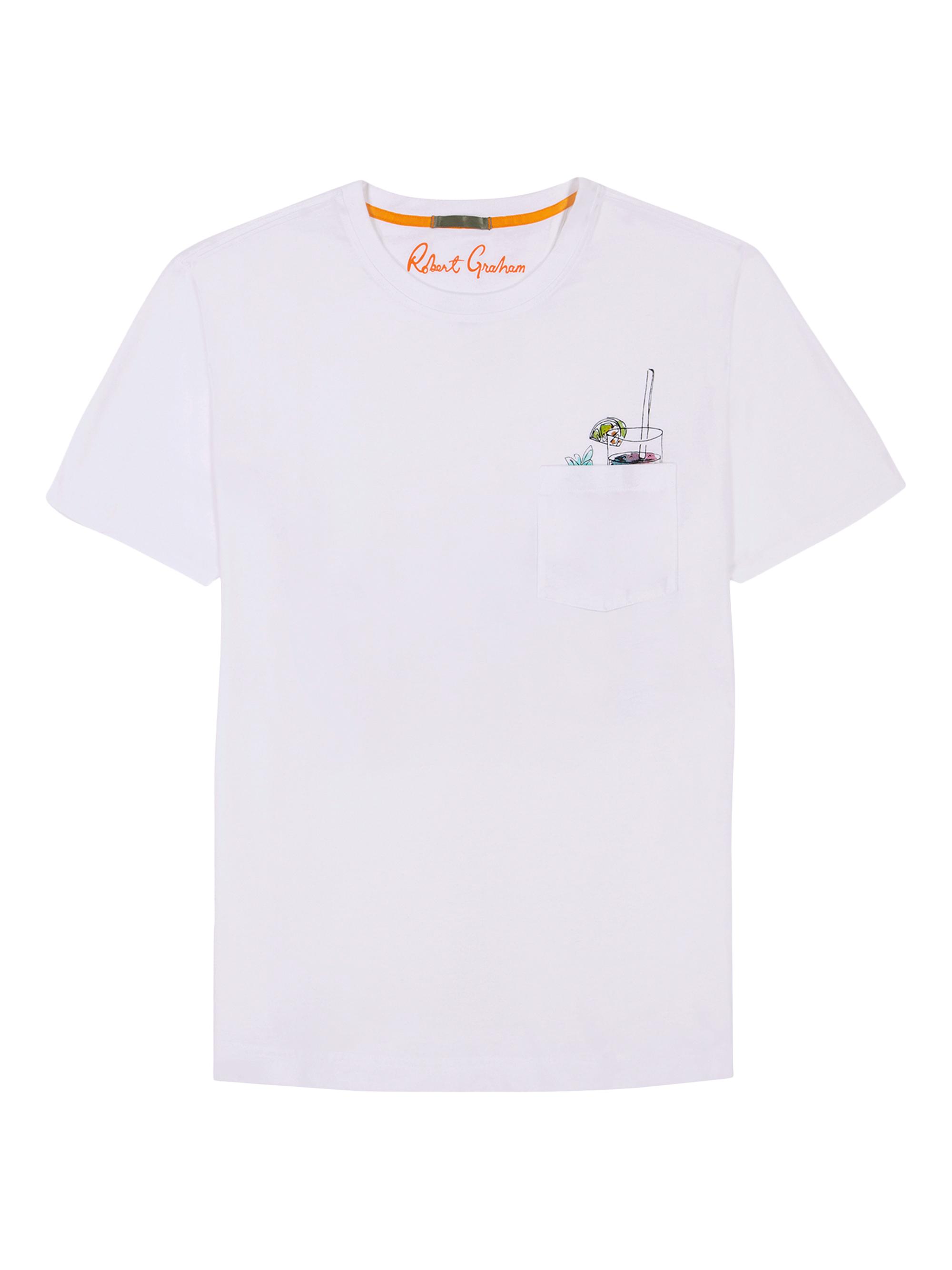 Robert Graham Men's Cocktail Splash Knit T-Shirt - White