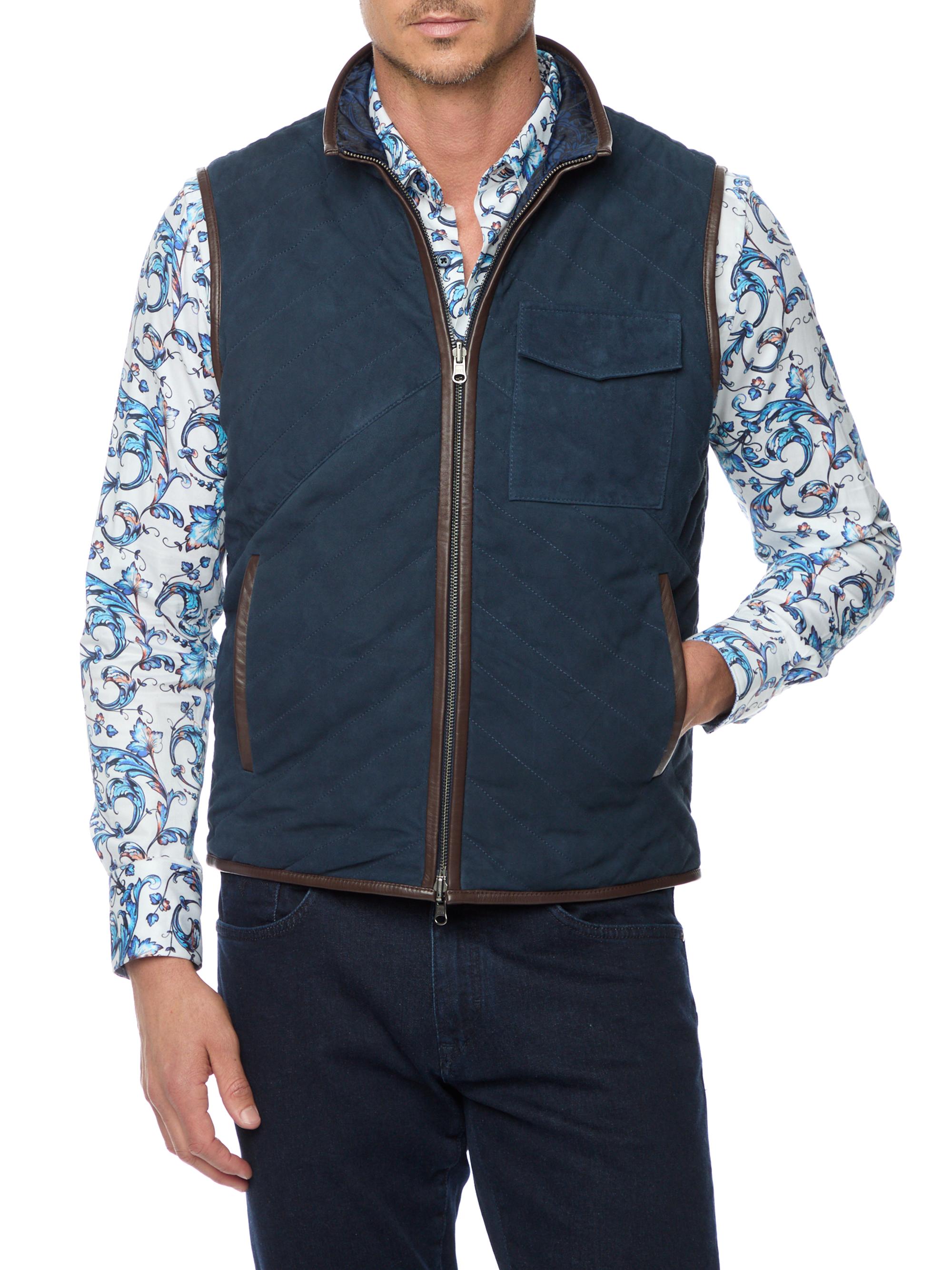Robert Graham Men's Cauthorne Reversible Vest - Navy