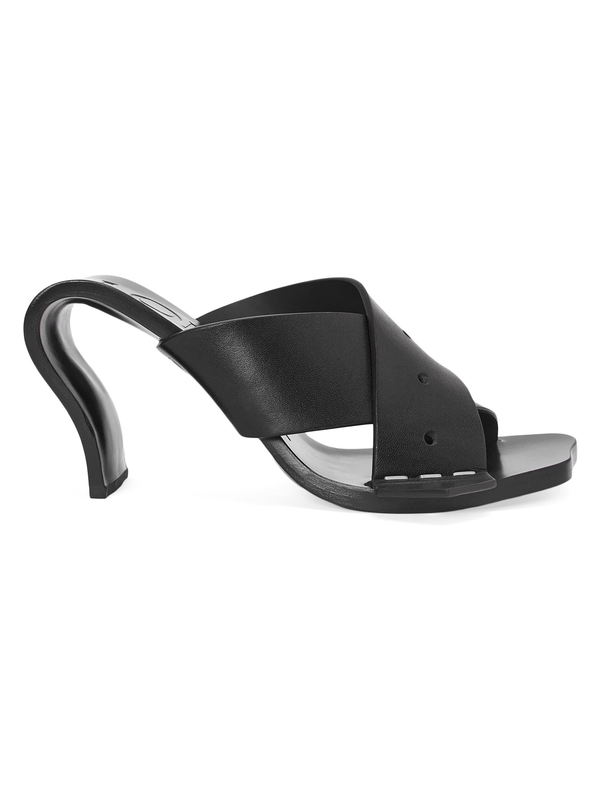 LOEWE Women's Gala 90MM Sculptural-Heel Leather Sandals - Black