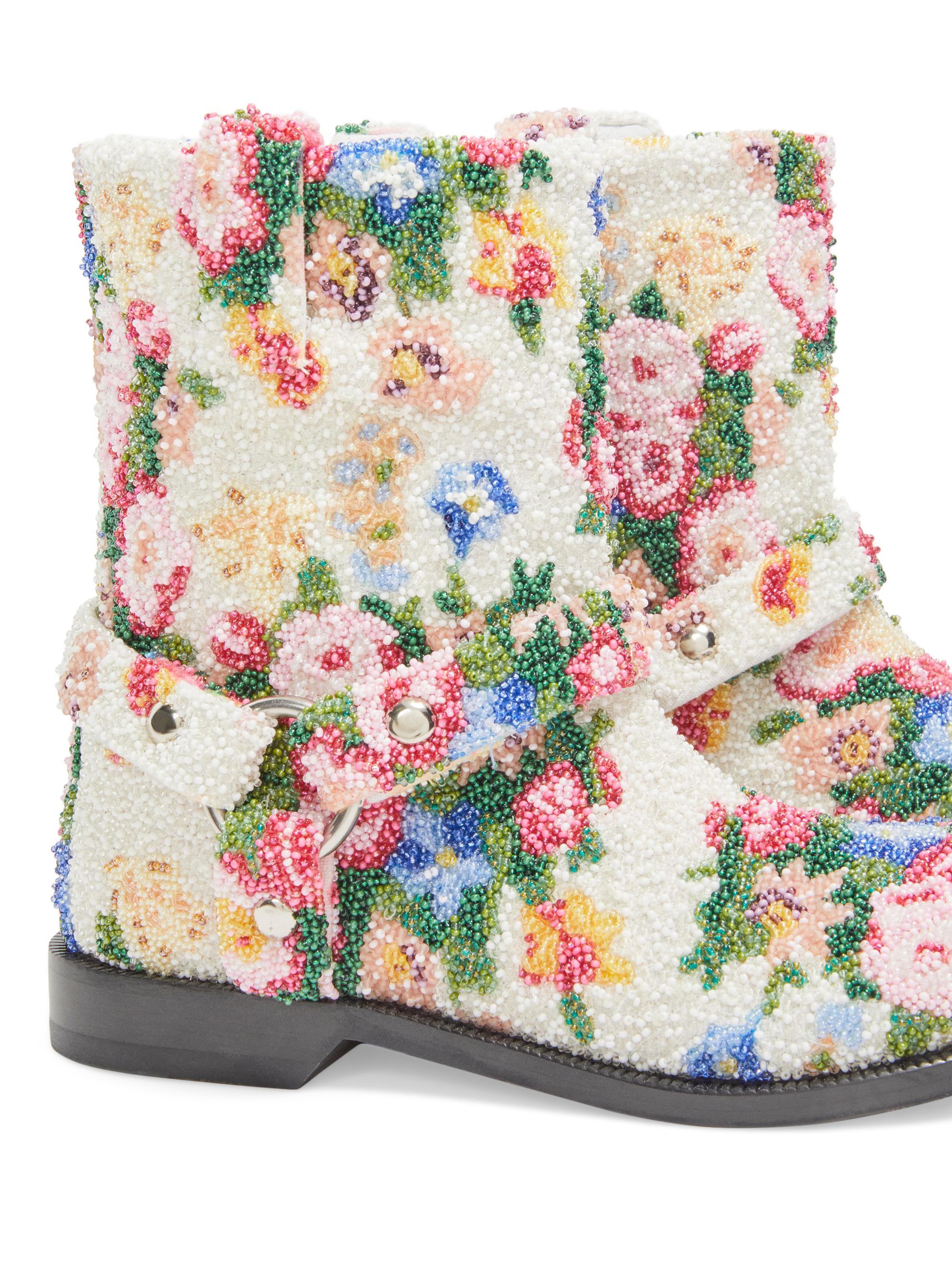 LOEWE Campo Beaded Leather Biker Boots | Saks Fifth Avenue