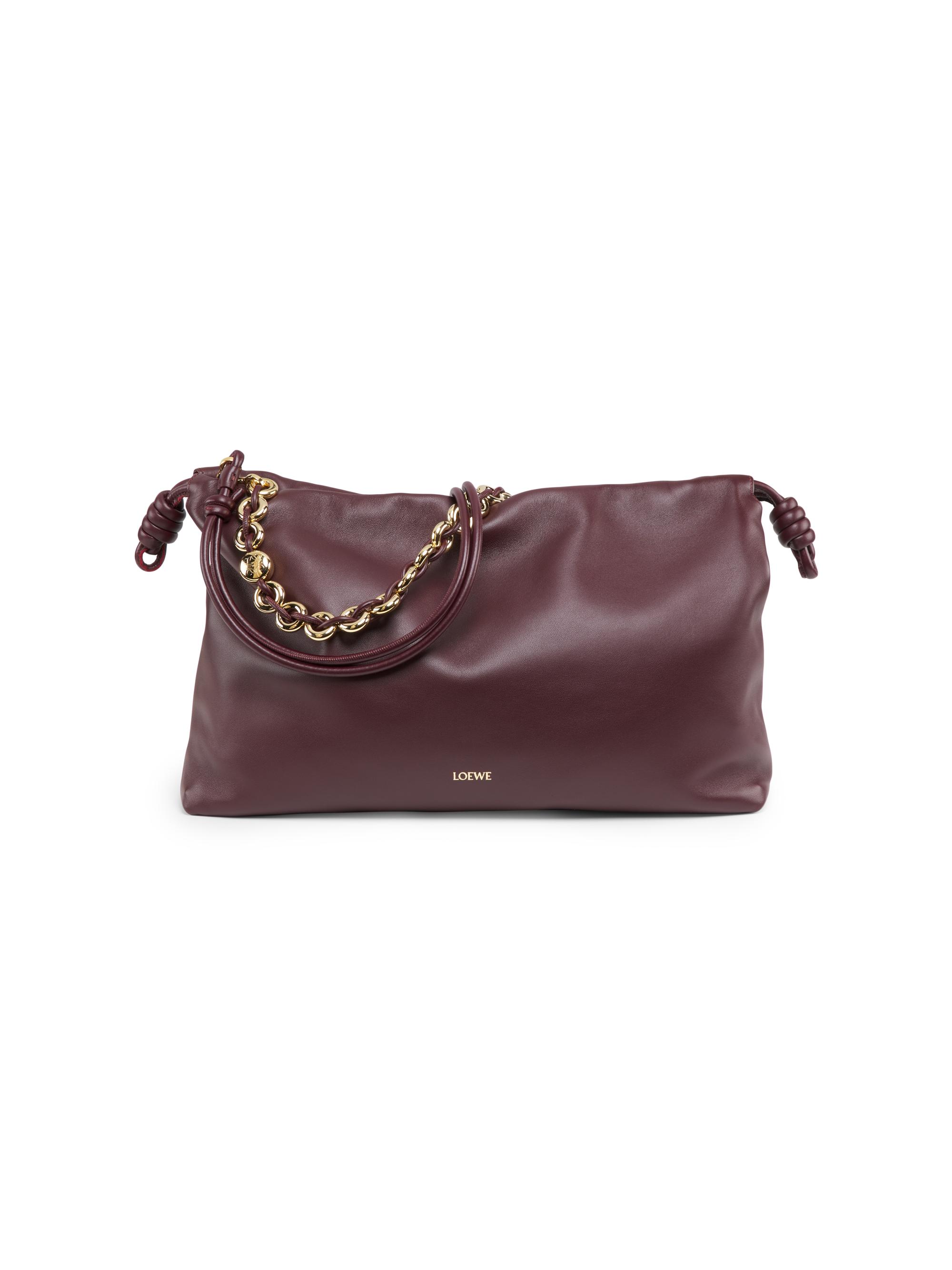 LOEWE Women's  Flamenco Leather Shoulder Bag - Dark Burgundy