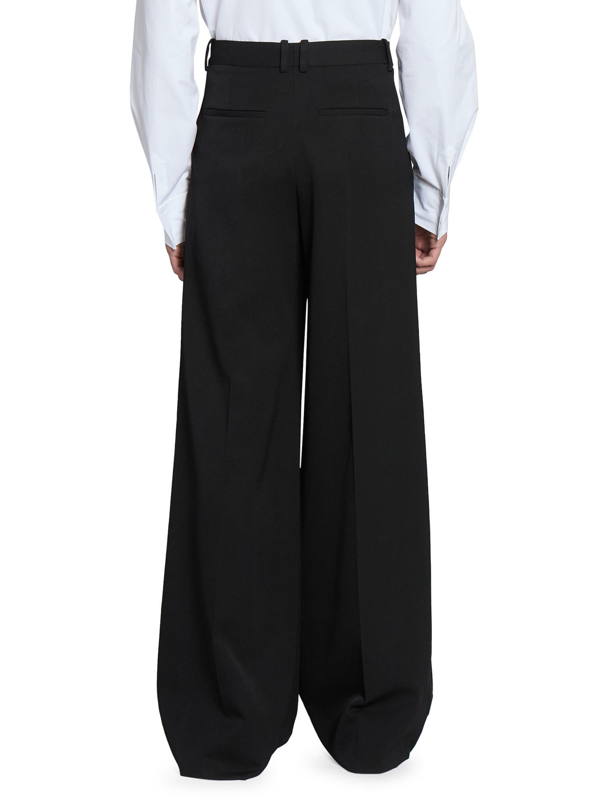 Saint Laurent Wide-Leg Tuxedo Pants in Grain De Poudre | Saks