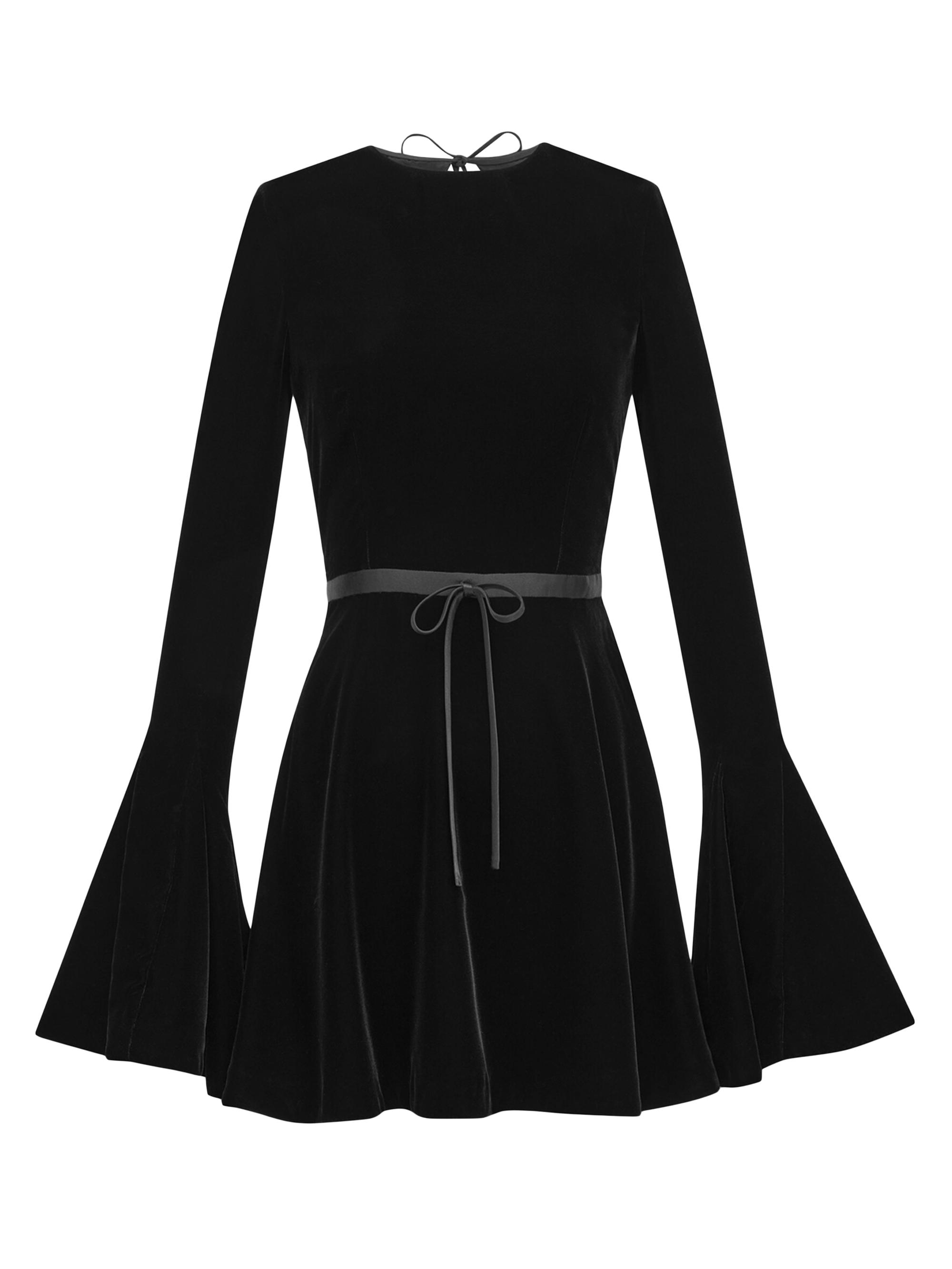 Saint Laurent Backless Skater Dress in Velvet Saks Fifth Avenue