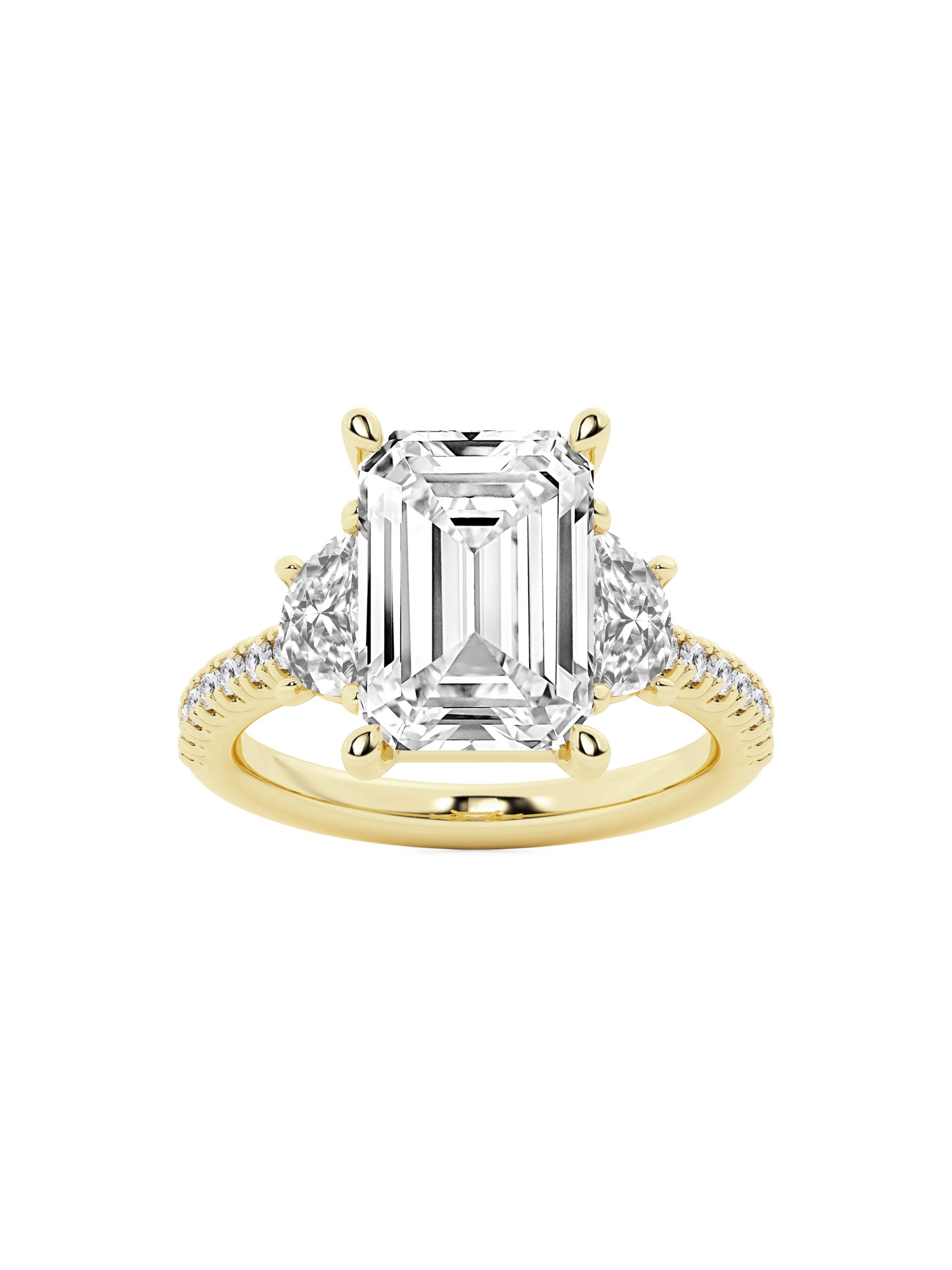 Saks Fifth Avenue Collection Women's 14K Yellow Gold & Emerald-Cut Lab-Grown Diamond Ring/2.75-7.00 TCW - 7 Tcw