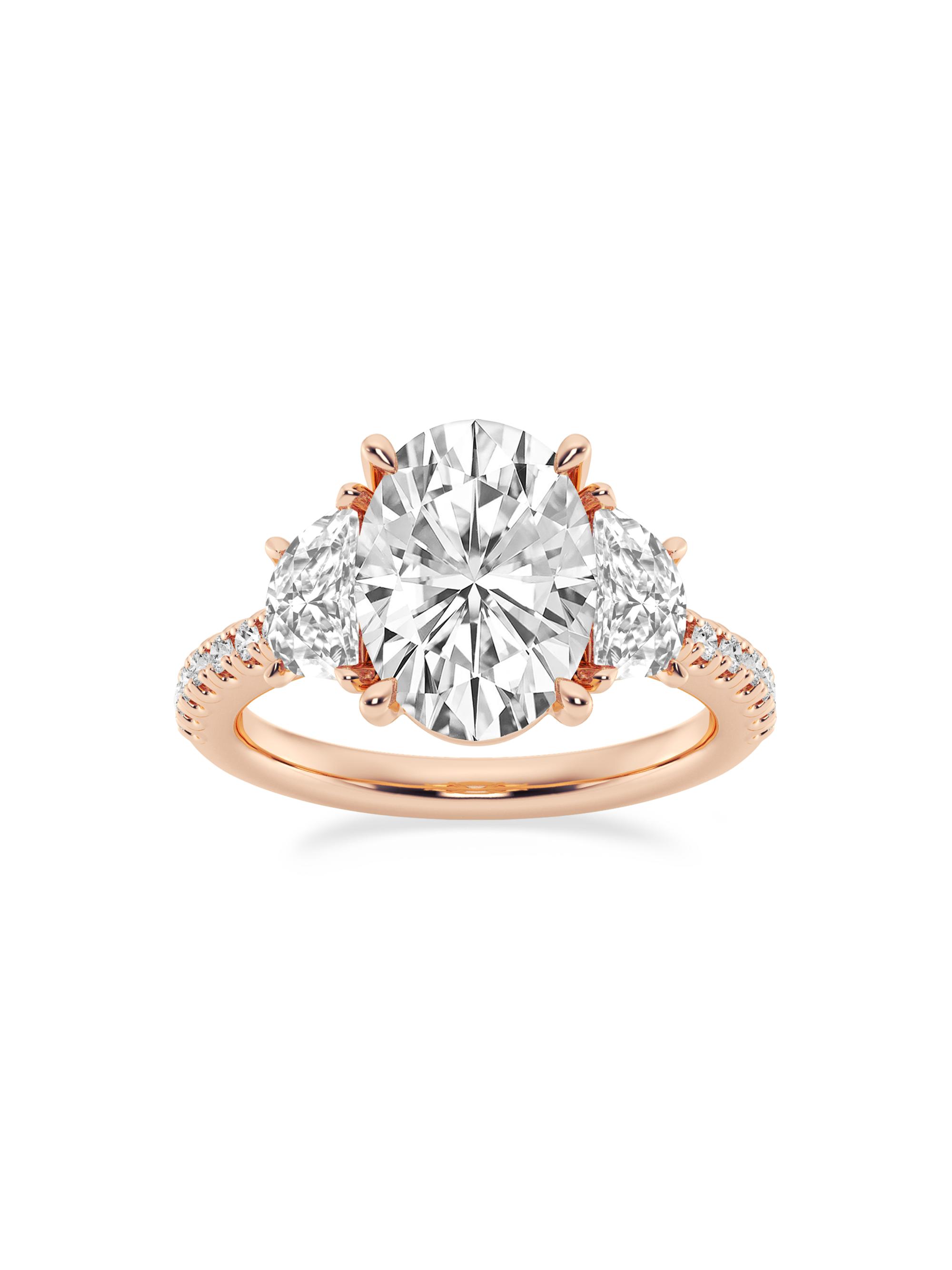 Saks Fifth Avenue Collection Women's 14K Rose Gold & Oval Lab-Grown Diamond Ring/2.75-7.00 TCW - 7 Tcw