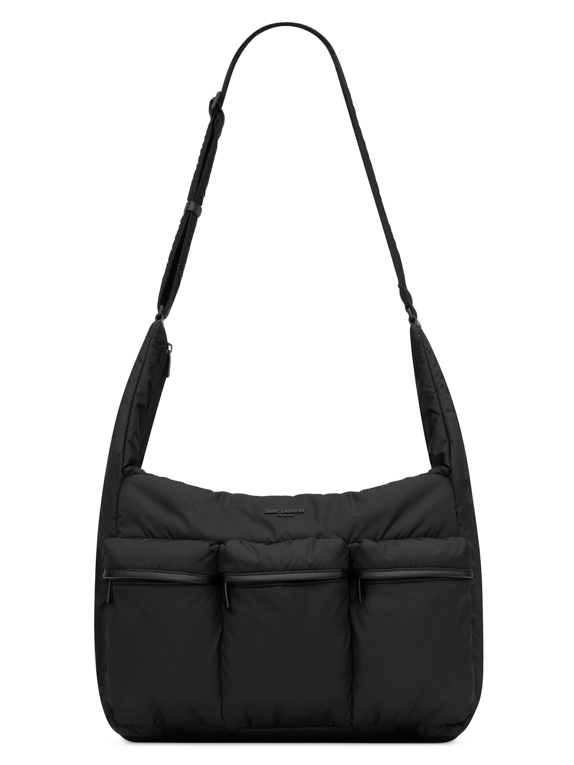 Saint Laurent Men's Hobo Bag in Nylon - Black