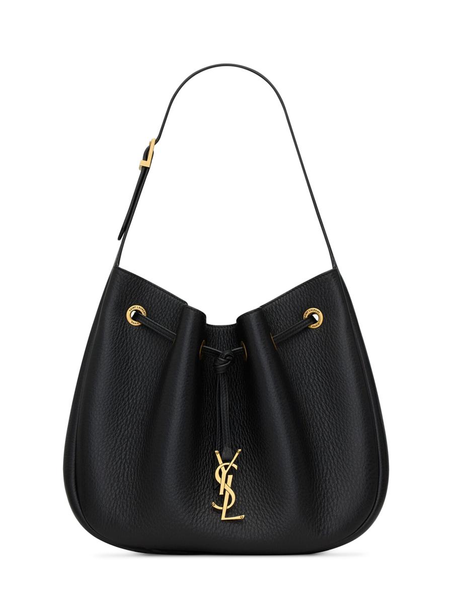 関送込 Saint Laurent PARIS VII ミニ ホーボーバッグ Saint Laurent Paris VII Small Hobo Bag in Grained Leather