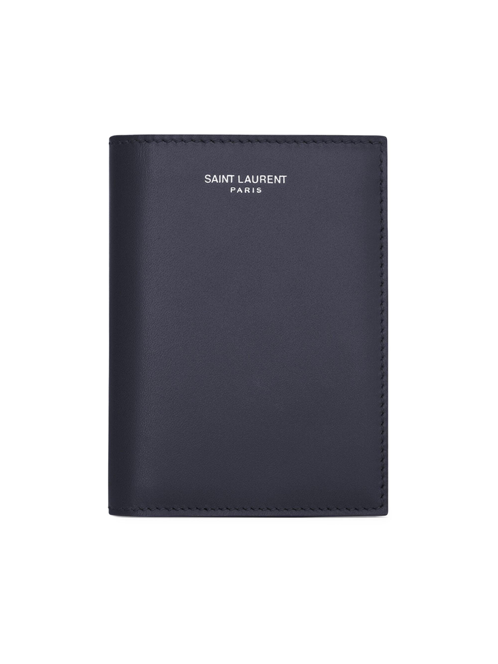 Saint Laurent Men's Credit Card Wallet in Smooth Leather - Midnight Blue