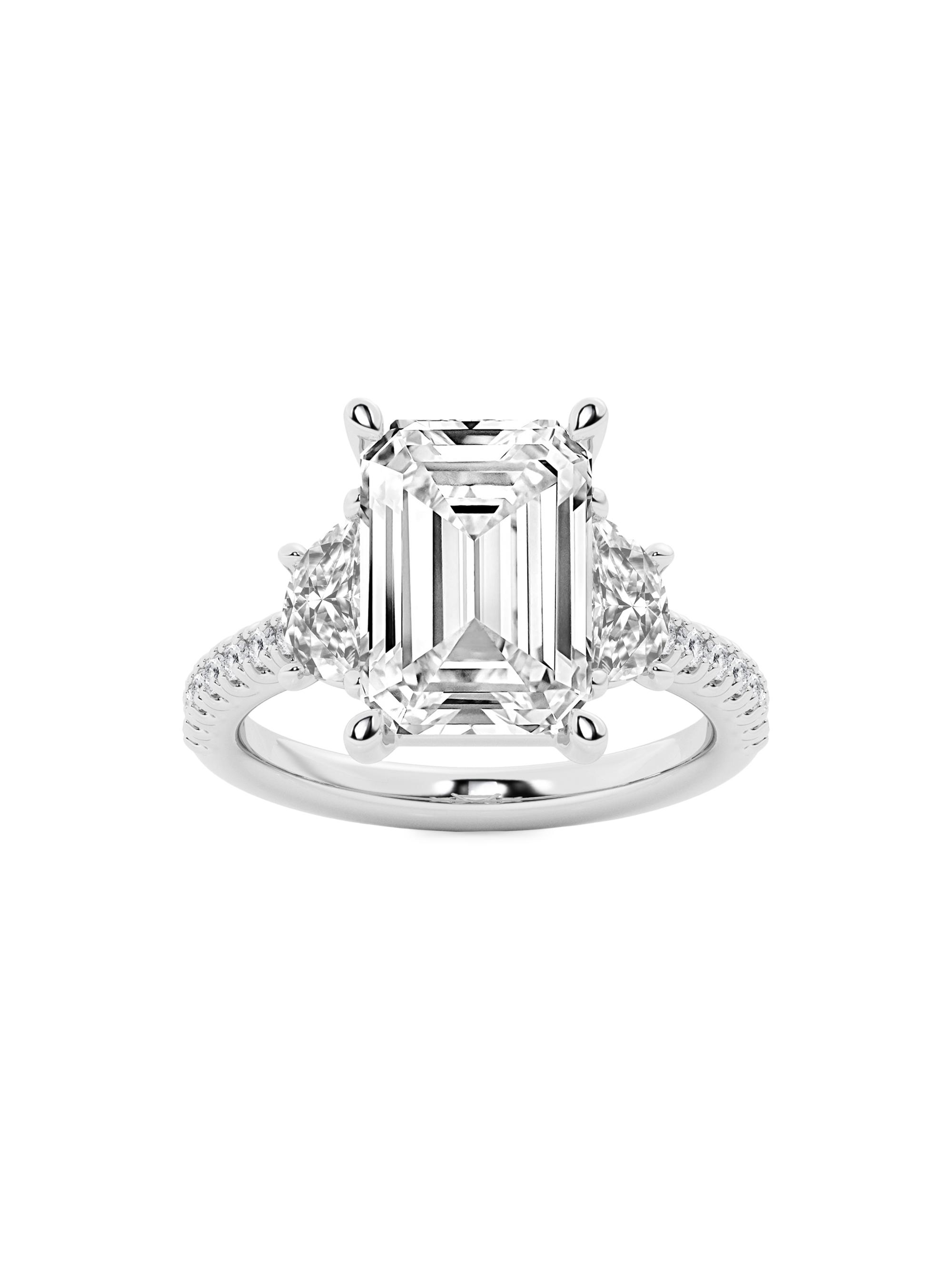 Saks Fifth Avenue Collection Women's Platinum & Emerald-Cut Lab-Grown Diamond Ring/2.75-7.00 TCW - 7 Tcw