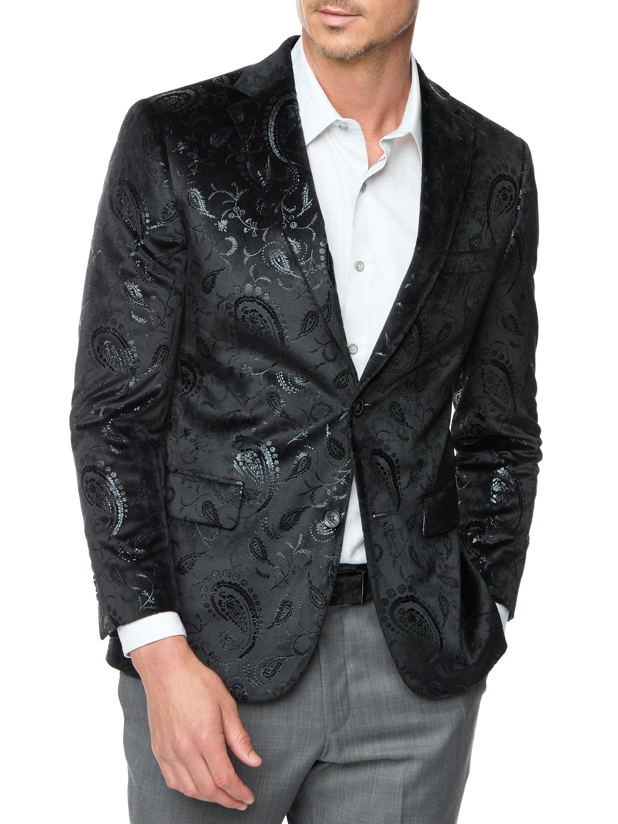 Robert Graham Men's Abney Paisley Tailored Jacket - Black