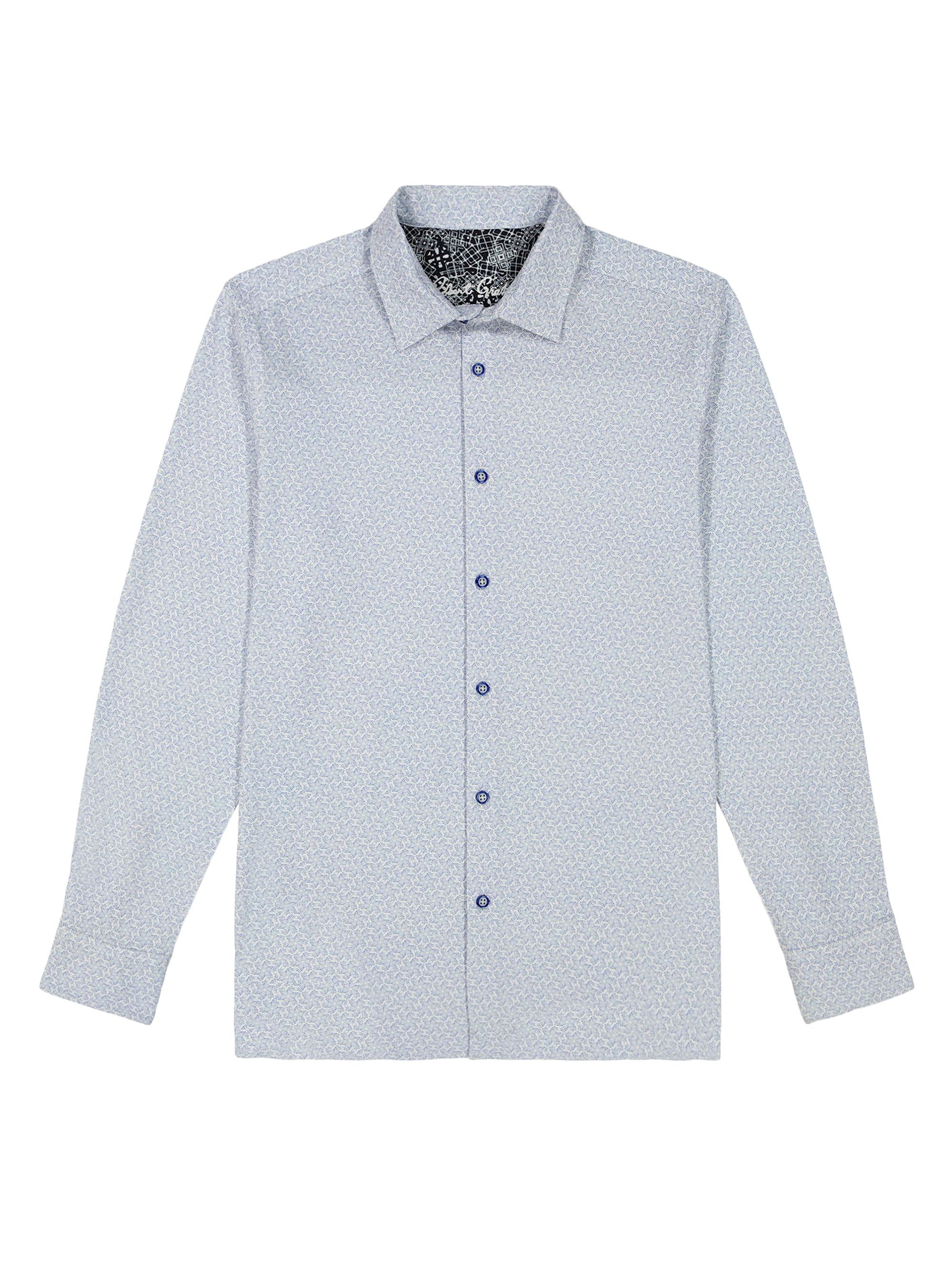 Robert Graham Men's Asterisk Floral Cotton-Blend Shirt - Blue