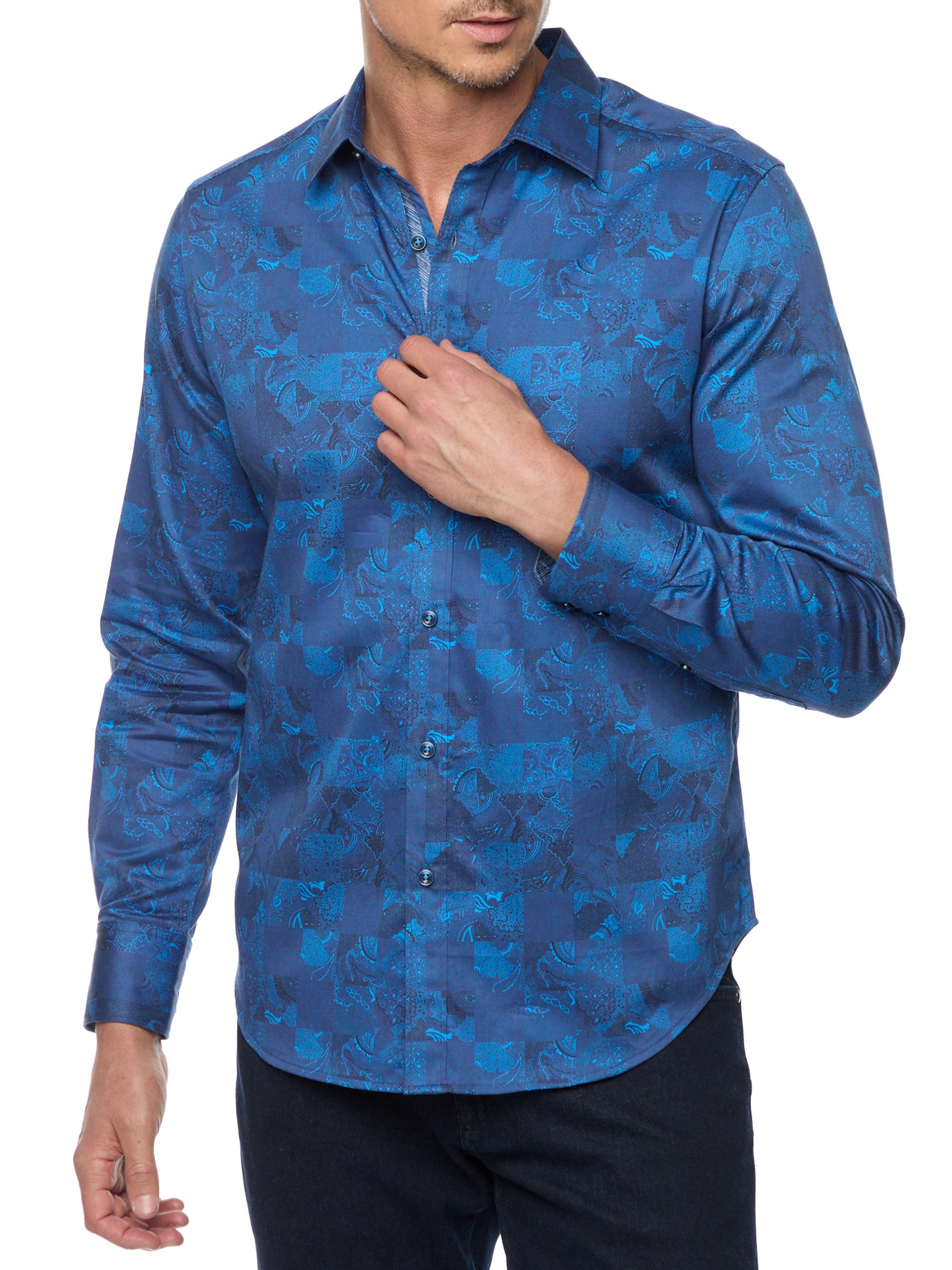 Robert Graham Men's Tourneau Paisley Stretch-Cotton Shirt - Berry