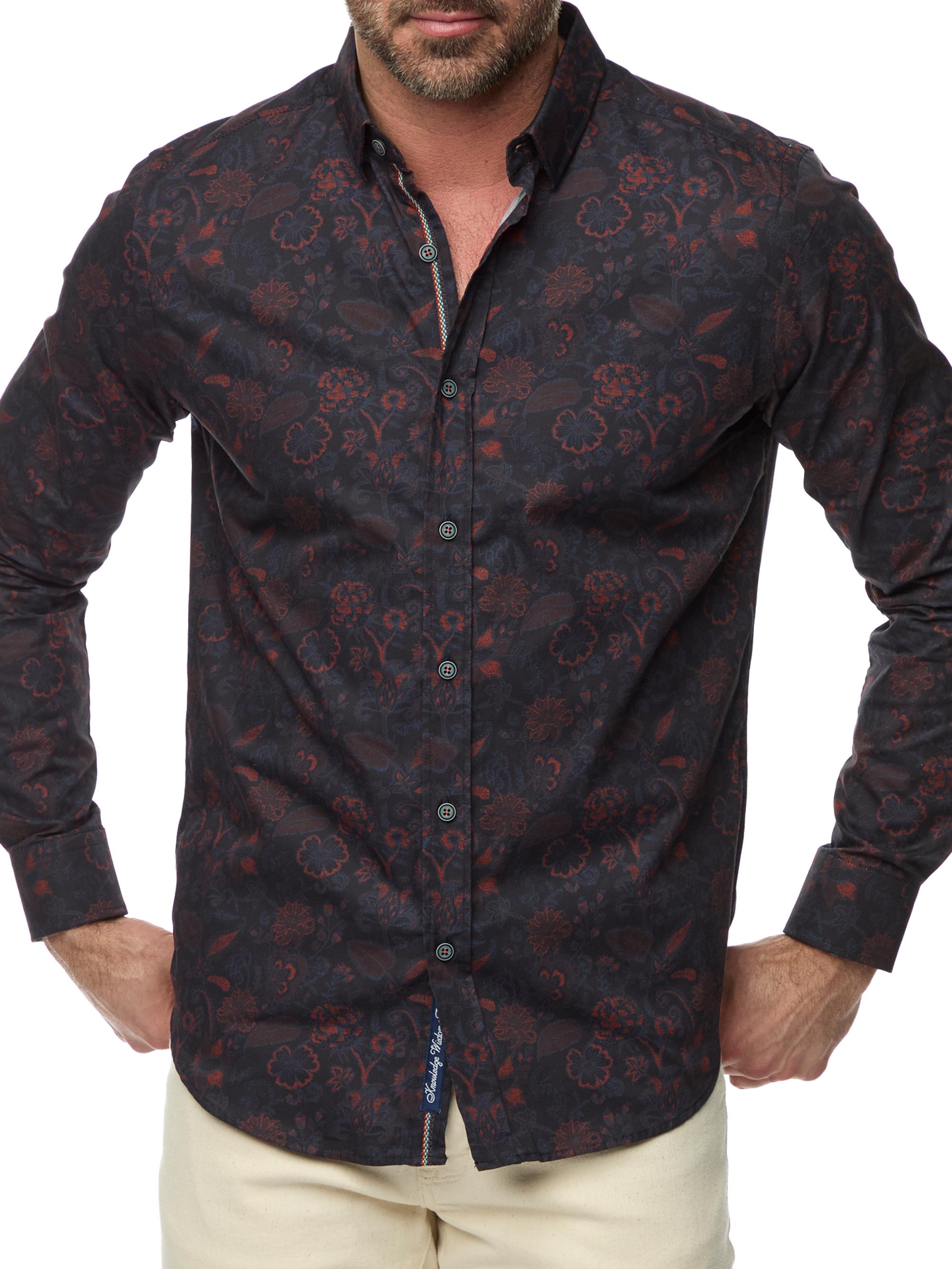Robert Graham Men's Andson Floral Cotton Shirt - Navy
