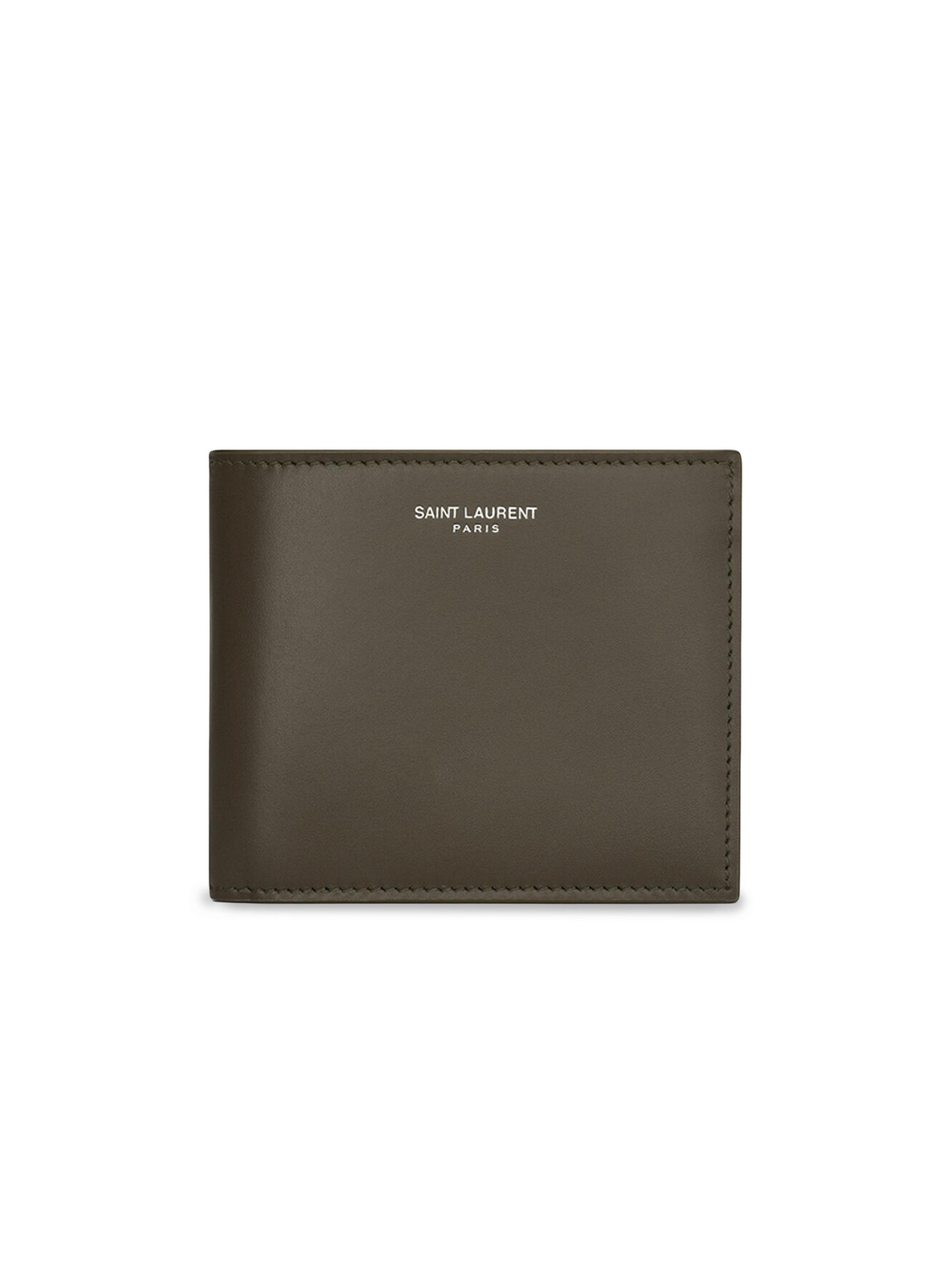 Saint Laurent Eastwest Wallet In Coated Bark Leather | Saks Fifth