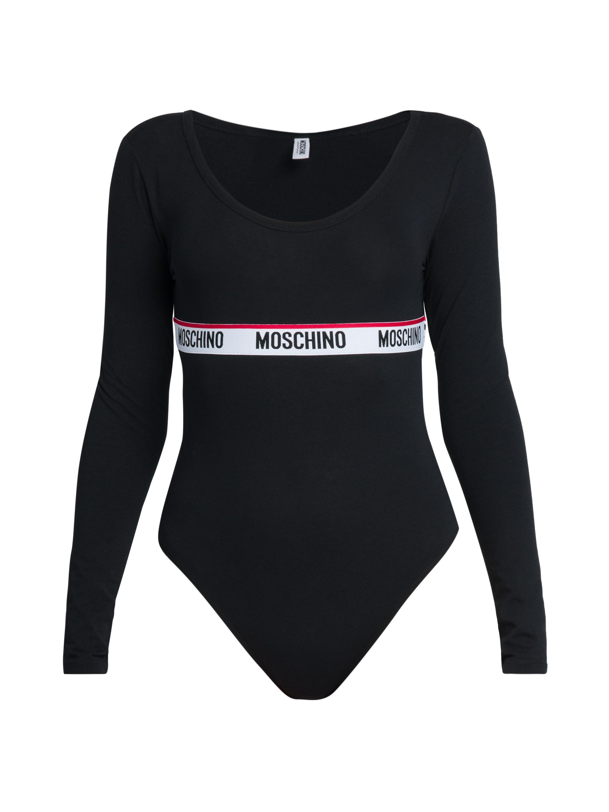 Moschino Women's Logo Waist Bodysuit - Black