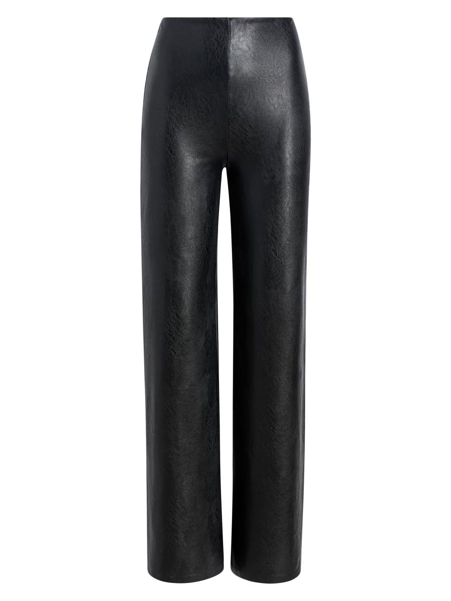 Commando Women's Faux-leather Wide-leg Pants In Black